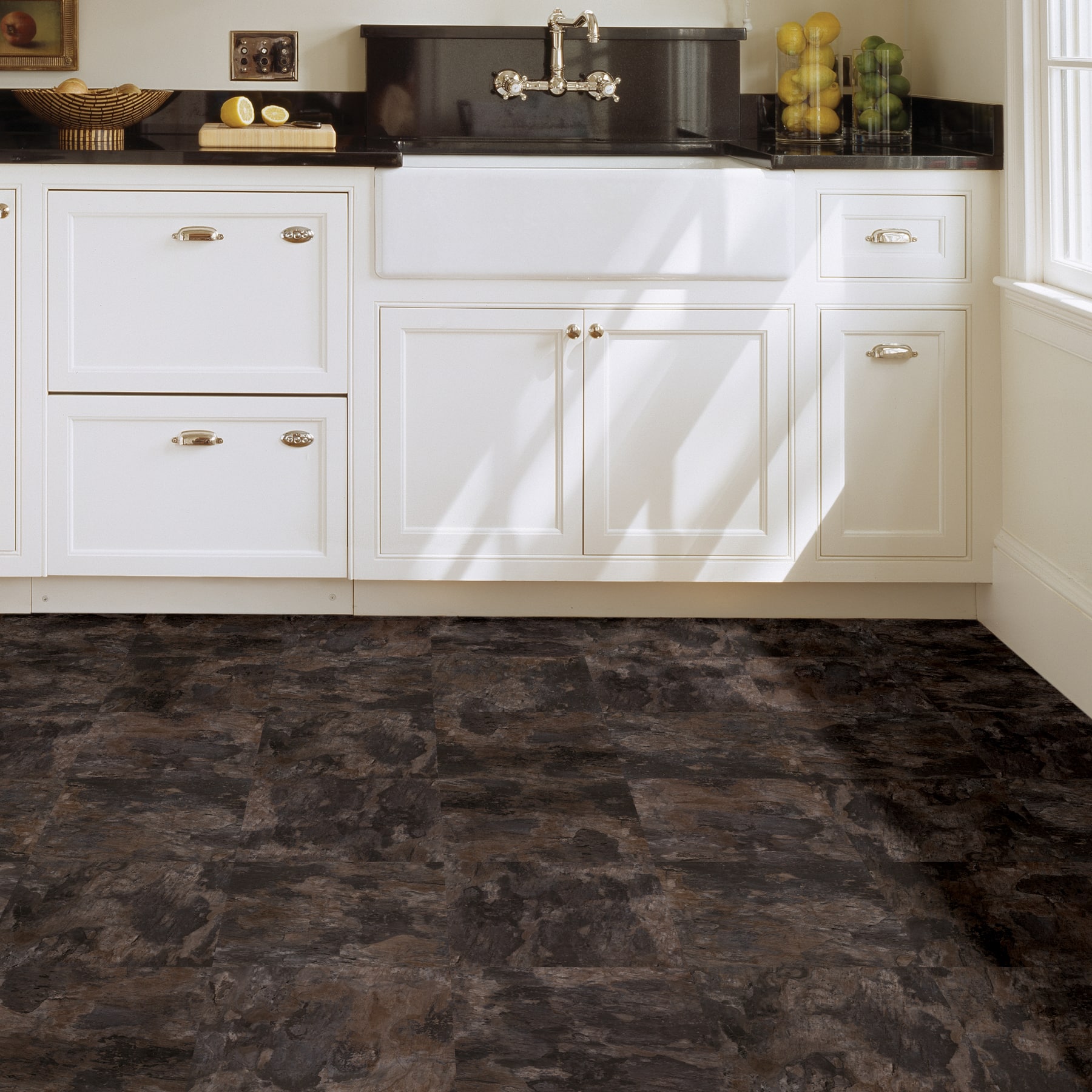 FloorPops Brownstone Peel & Stick Floor Tiles
