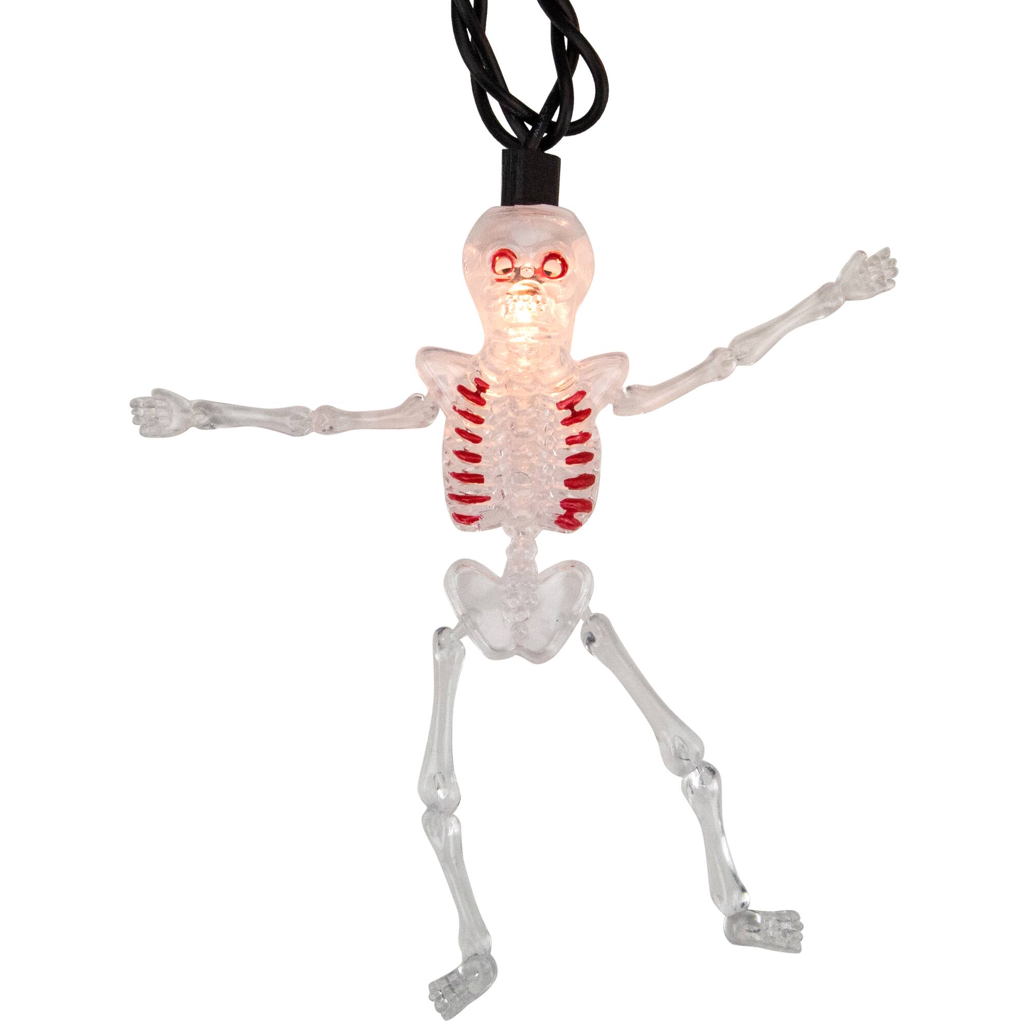 10ct. Skeleton Halloween Lights