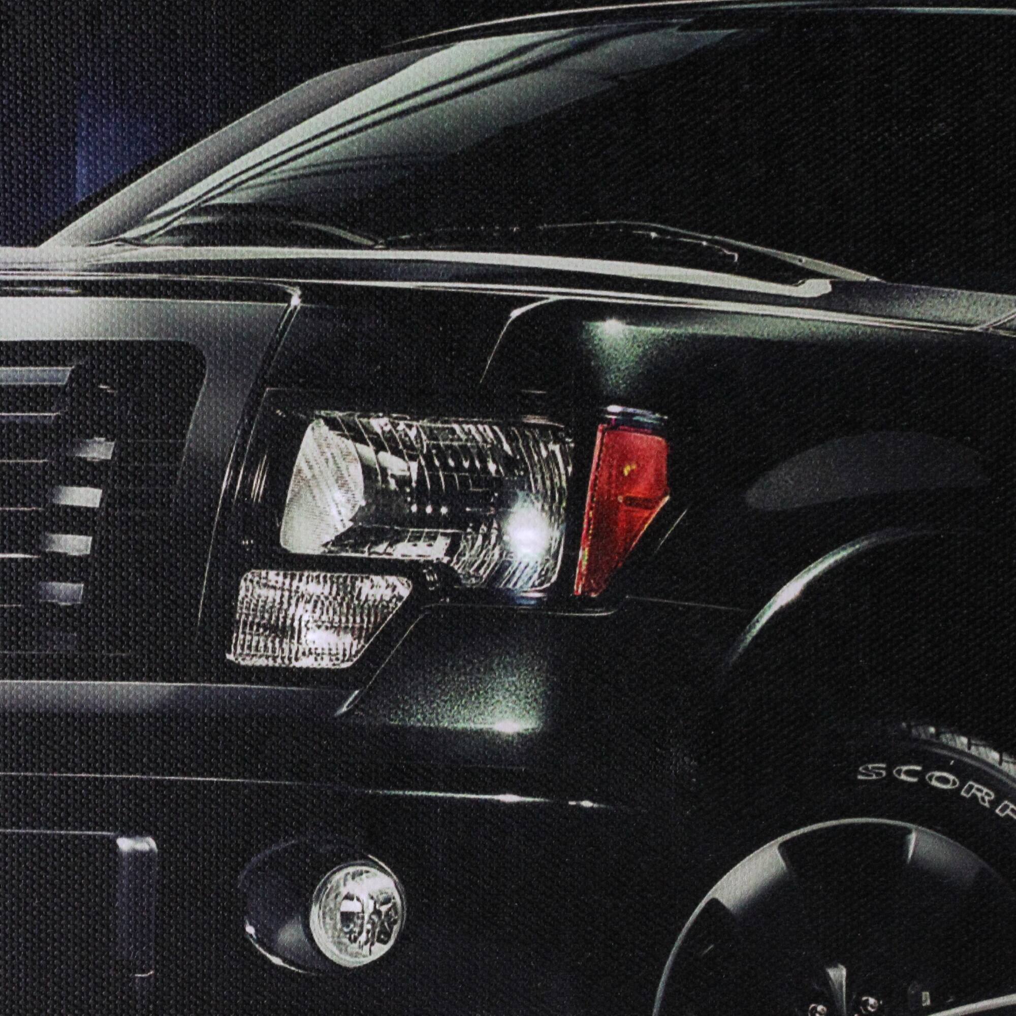 Fiber Optic &#x26; LED Black Ford F150 FX2 Sport Canvas Wall Art