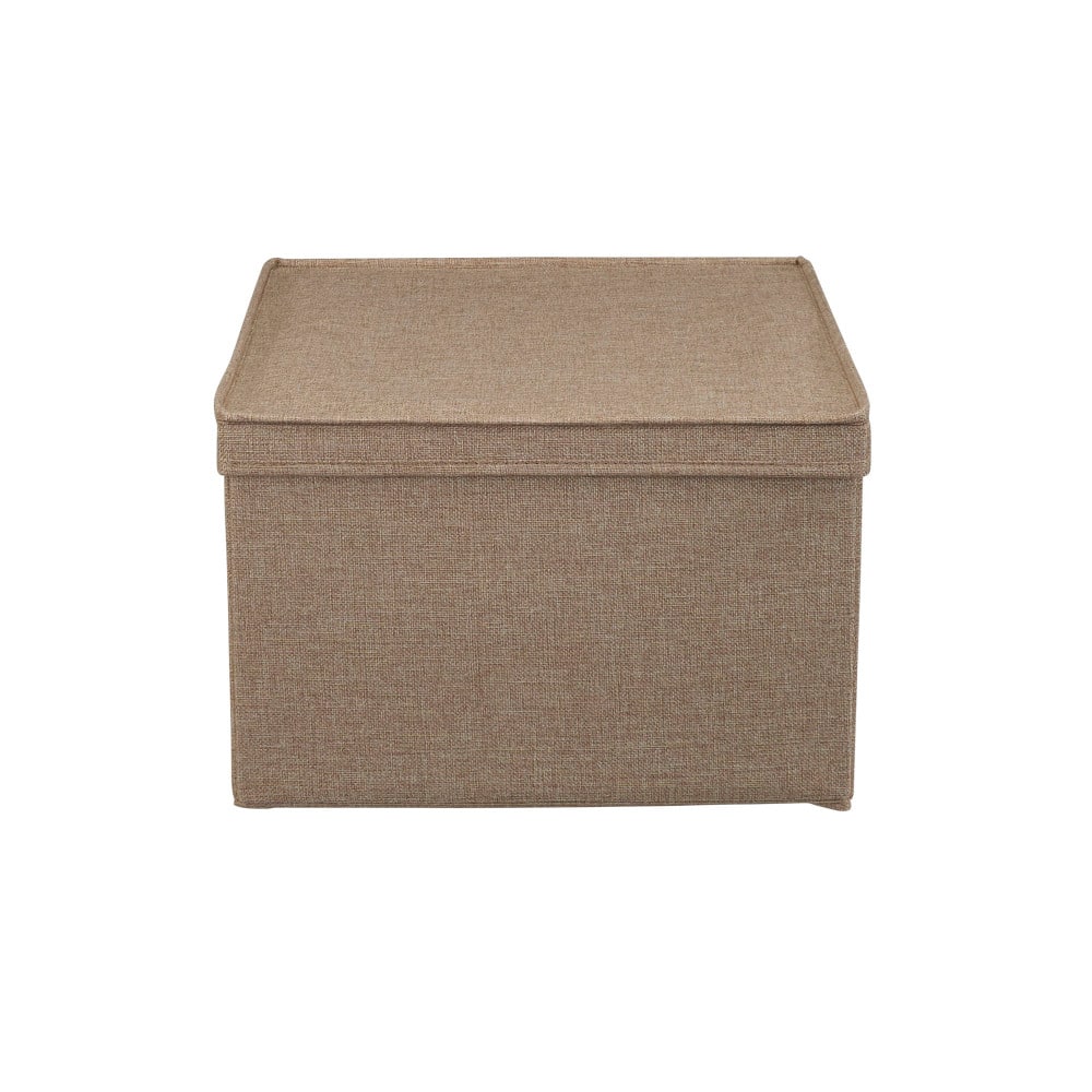 Household Essentials Fabric Storage Bin with Lid, 2ct.