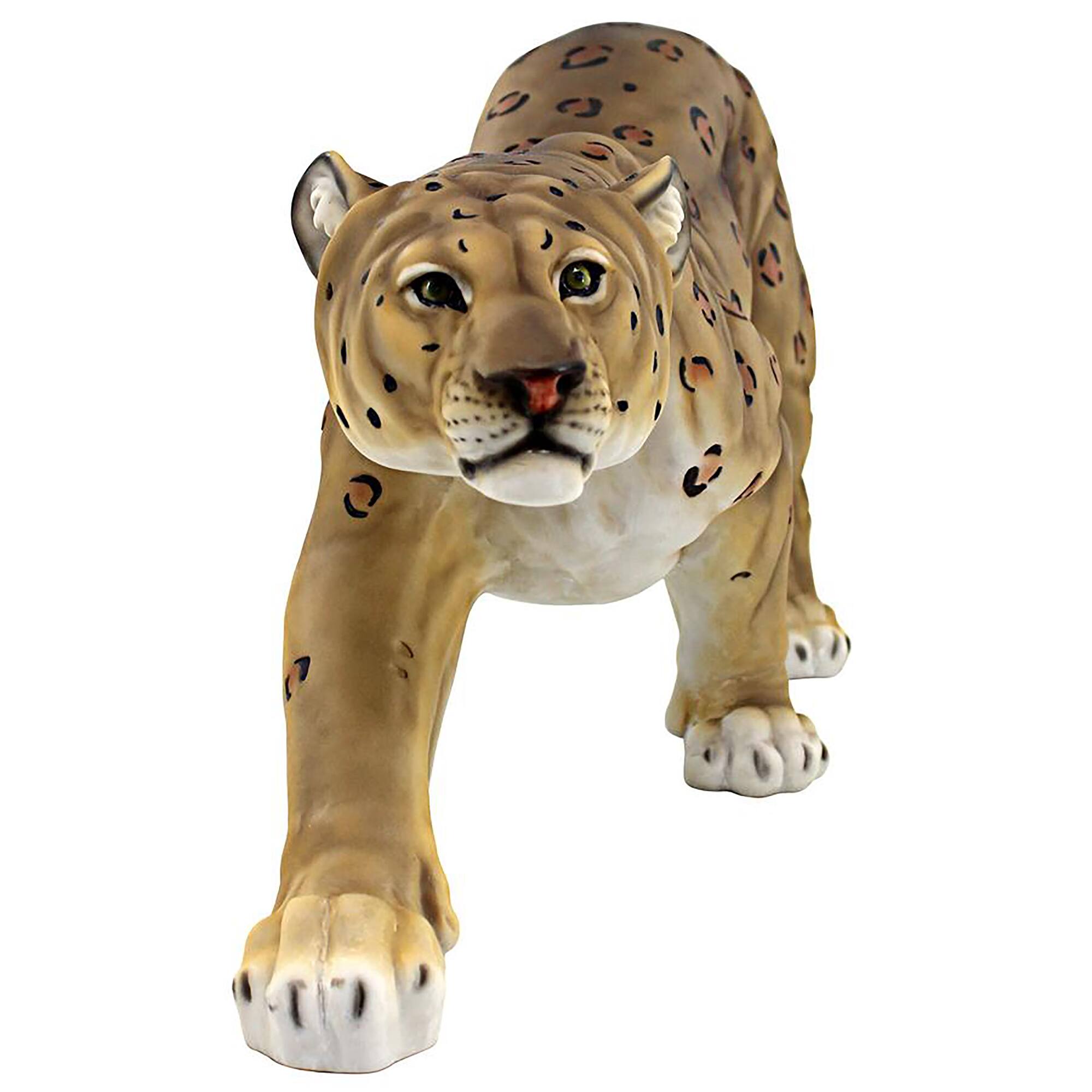 Design Toscano 10&#x22; Silent Pursuer Spotted Leopard Garden Statue
