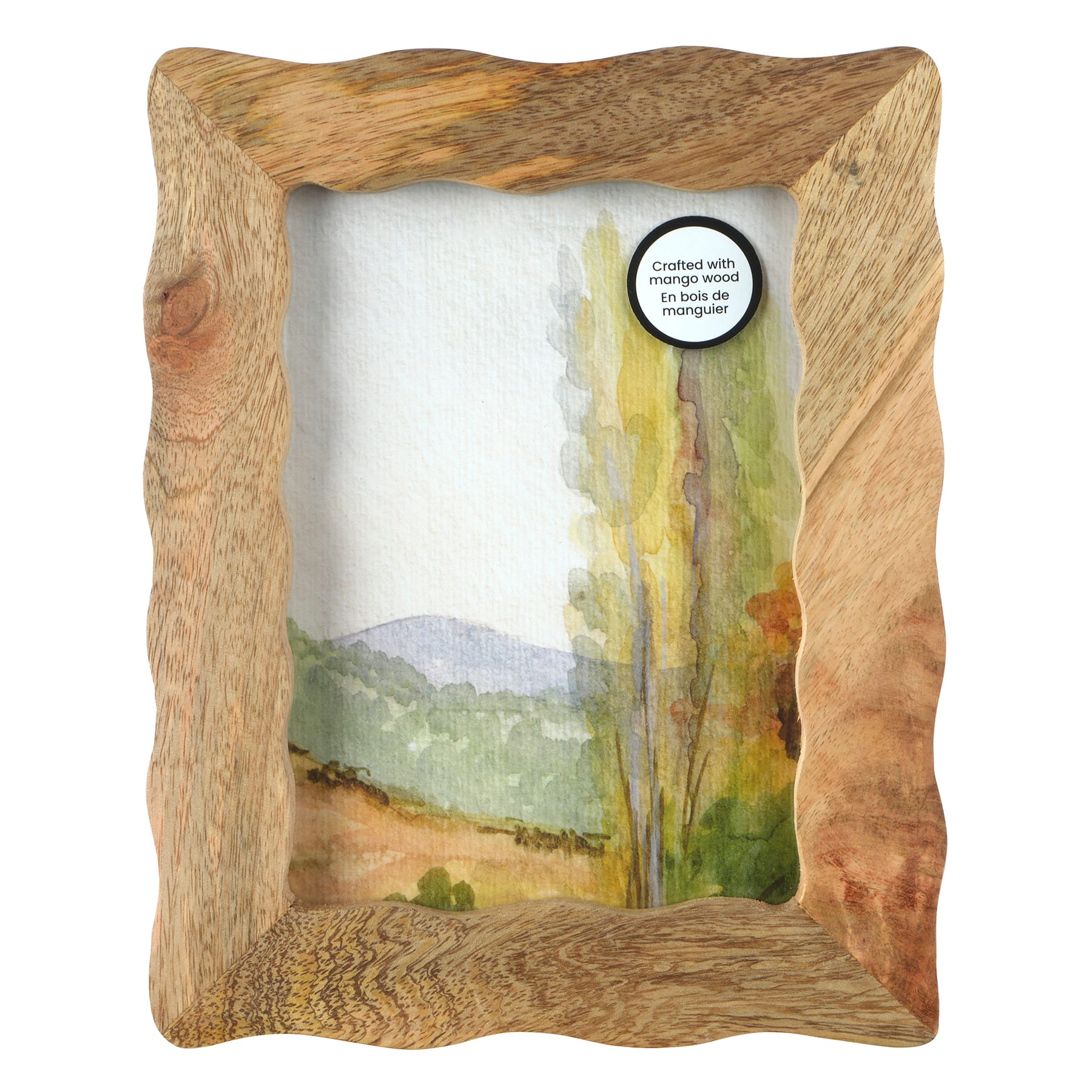 5" x 7" Natural Brown Wave Wood Tabletop Frame, Atelier by Studio Décor®