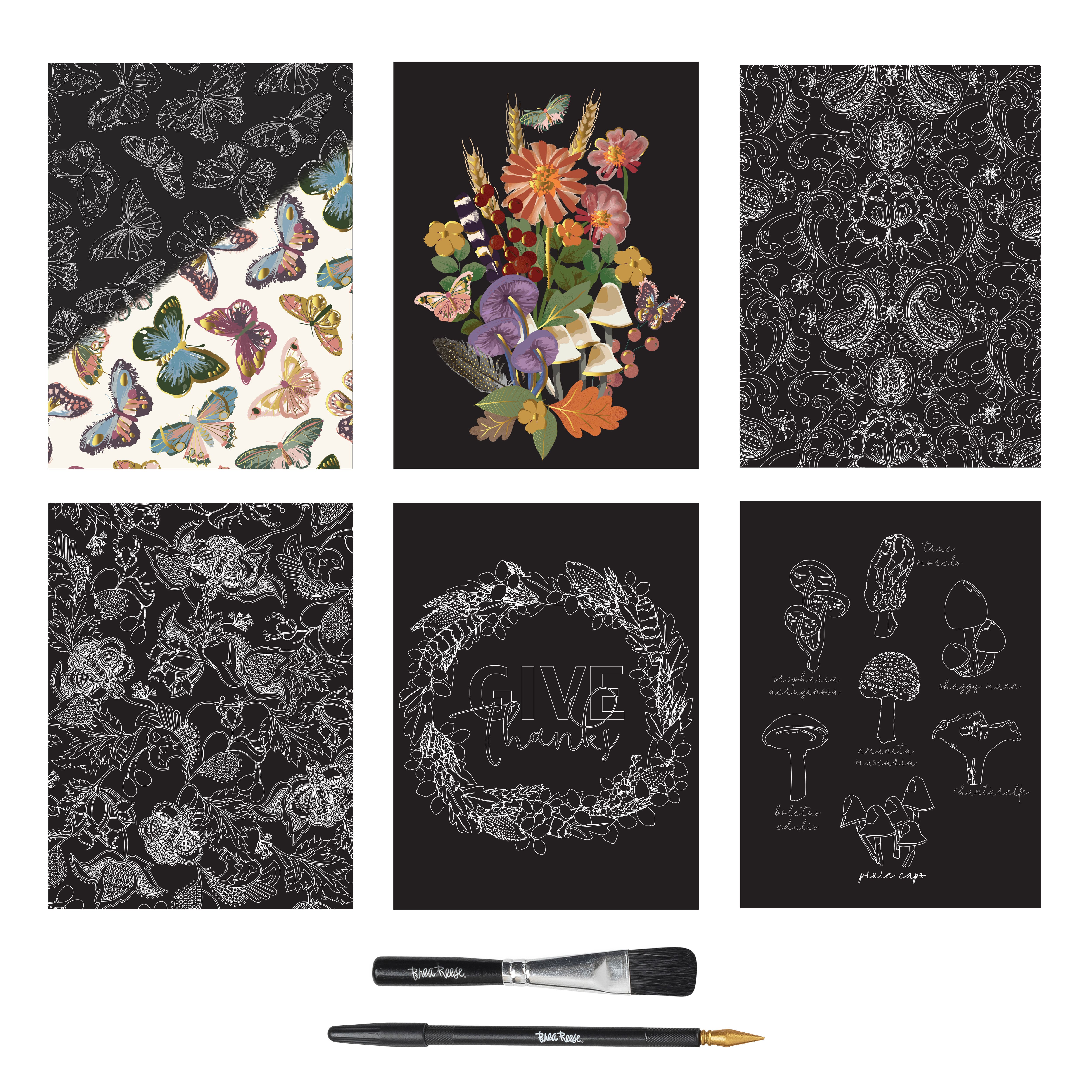 Brea Reese&#x2122; 9&#x22; x 12&#x22; Fall Icons Scratch Art Paper Pad