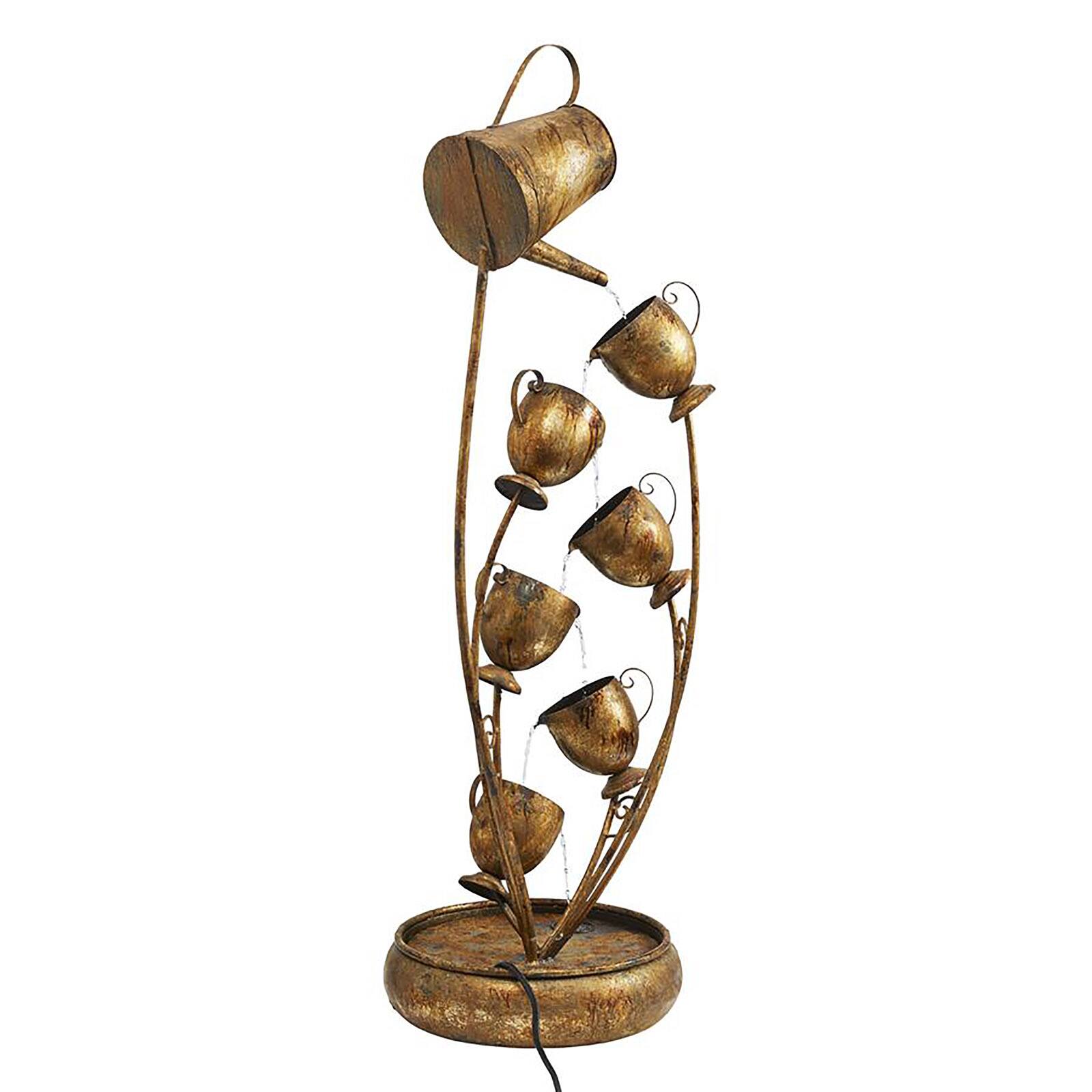 Design Toscano Garden Tea Party Cascading Metal Sculptural Fountain