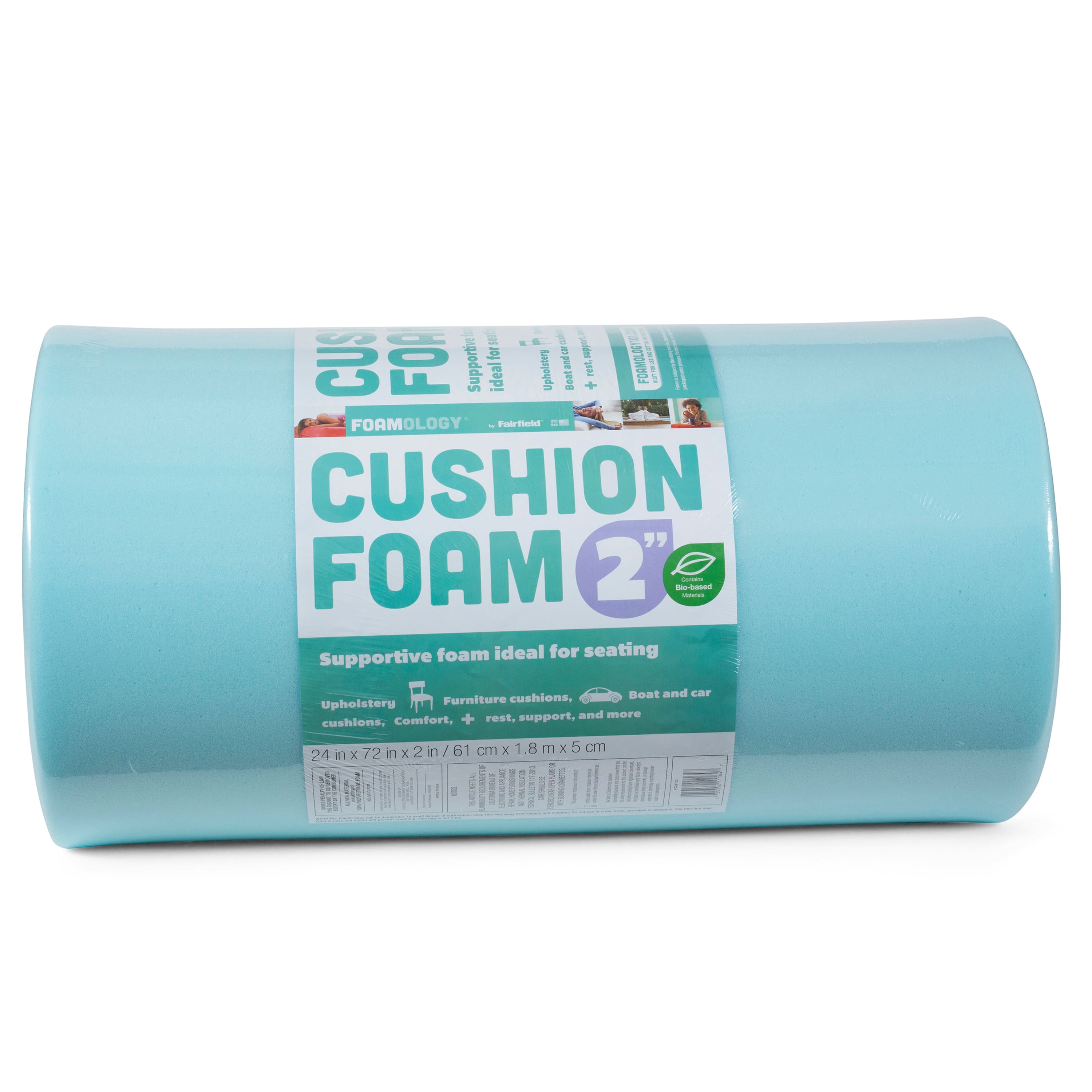 Soft Support Foam, Size: 24 inch x 72 inch x 2 inch, Blue