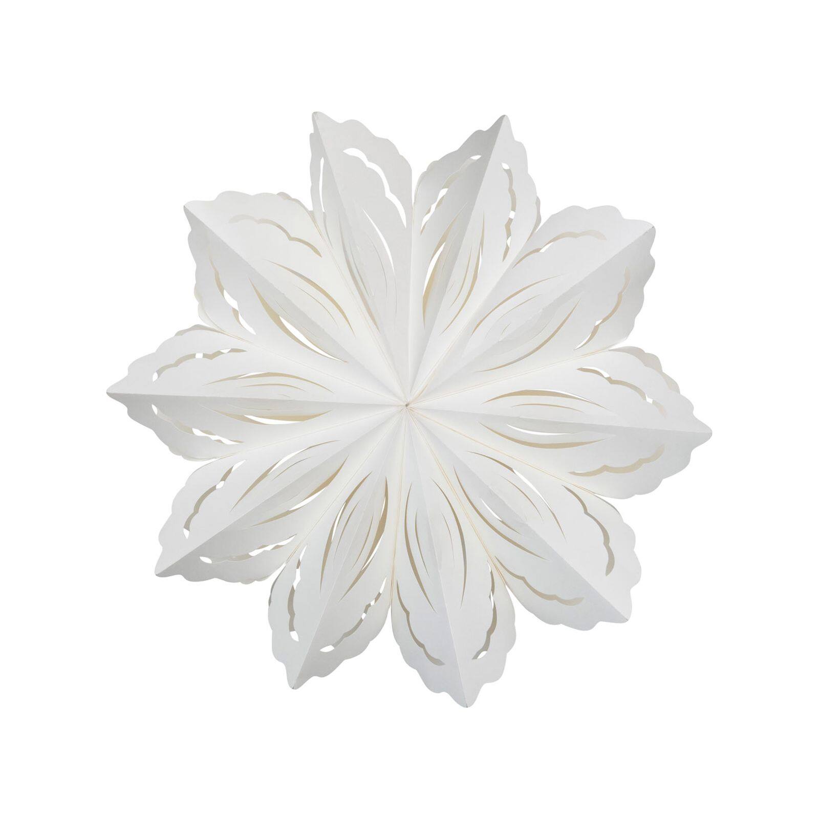 Hello Honey&#xAE; 25&#x22; White Hanging Snowflake Paper Ornament