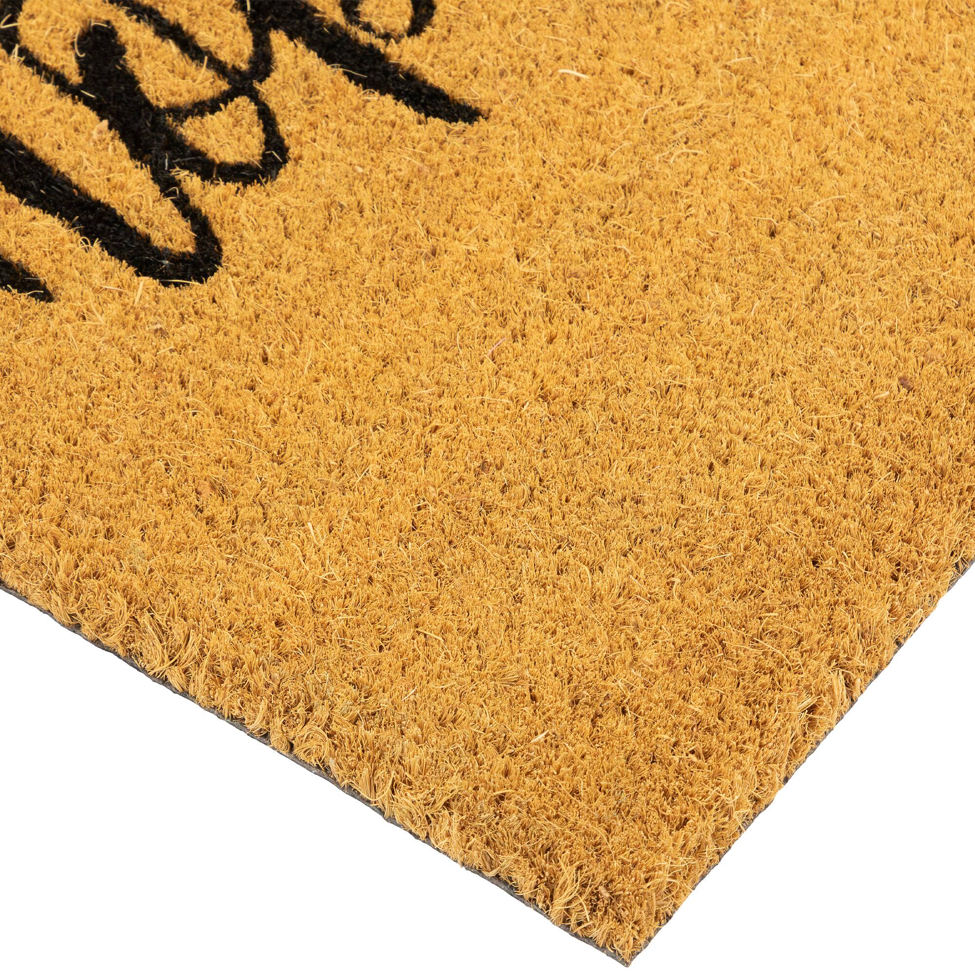 Natural Blue Hoppy Easter Bunny Coir Doormat