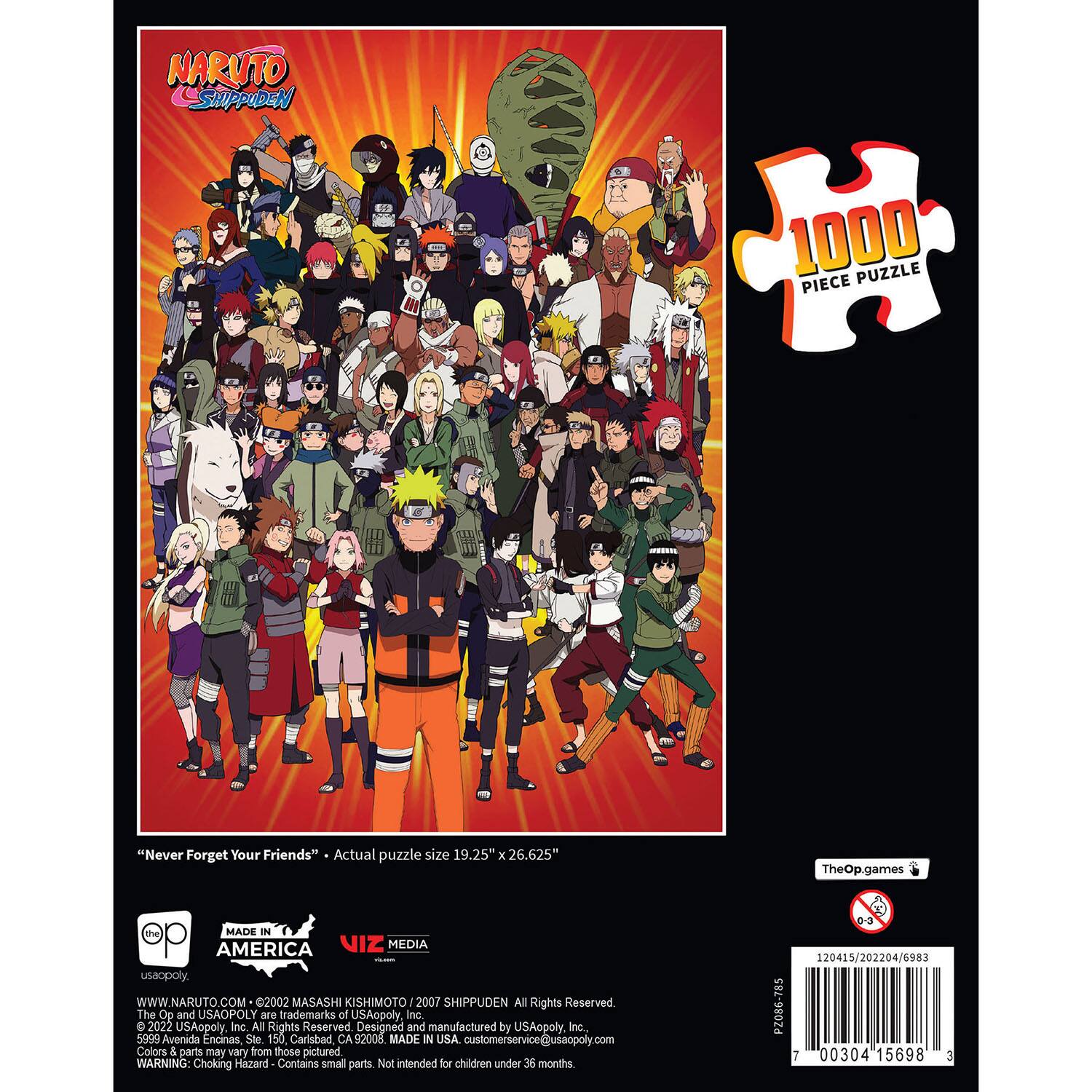 USAopoly&#x2122; Naruto Never Forget Your Friends 1,000 Piece Puzzle