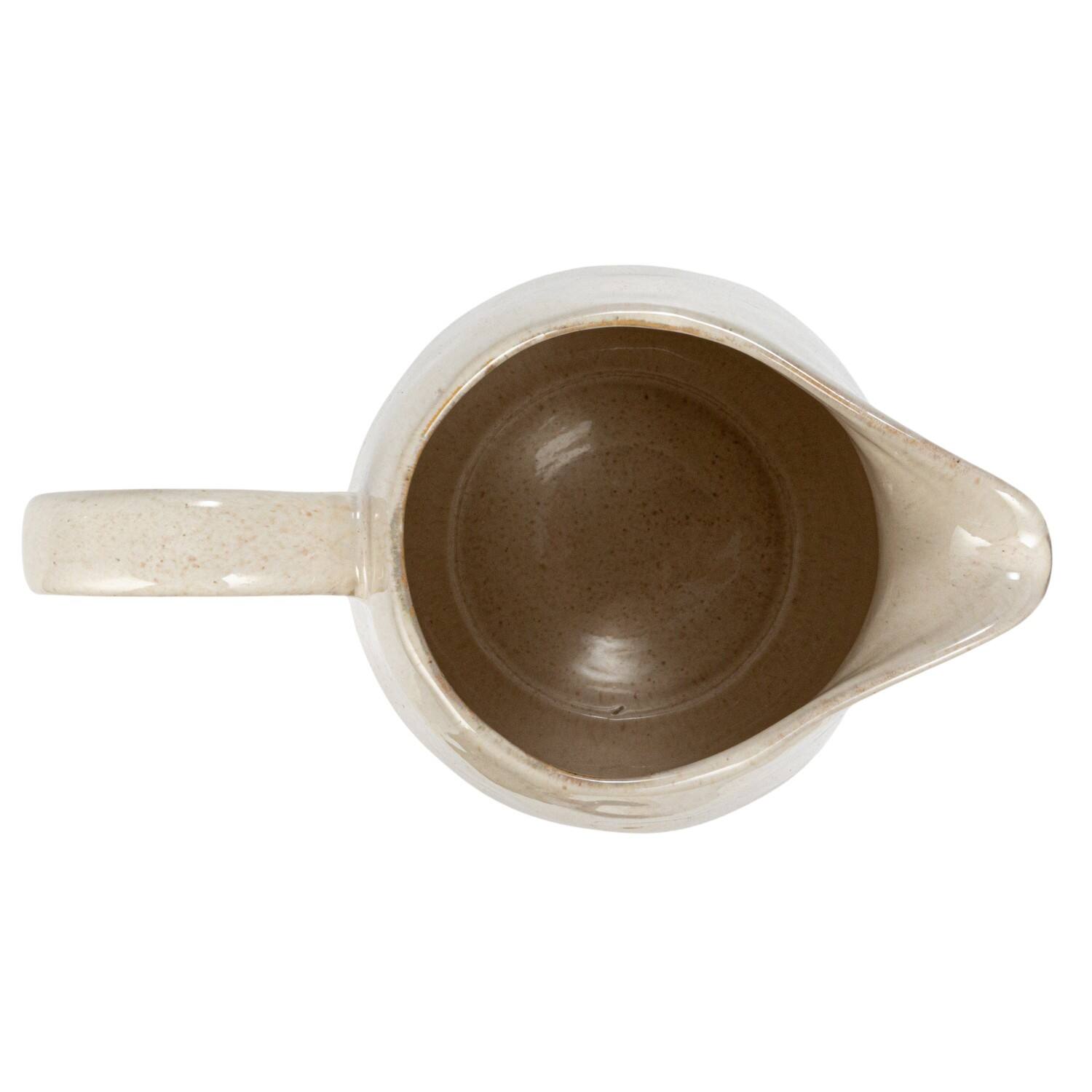 Hello Honey® 64oz. Cream Speckled Reactive Glaze Stoneware Pitcher