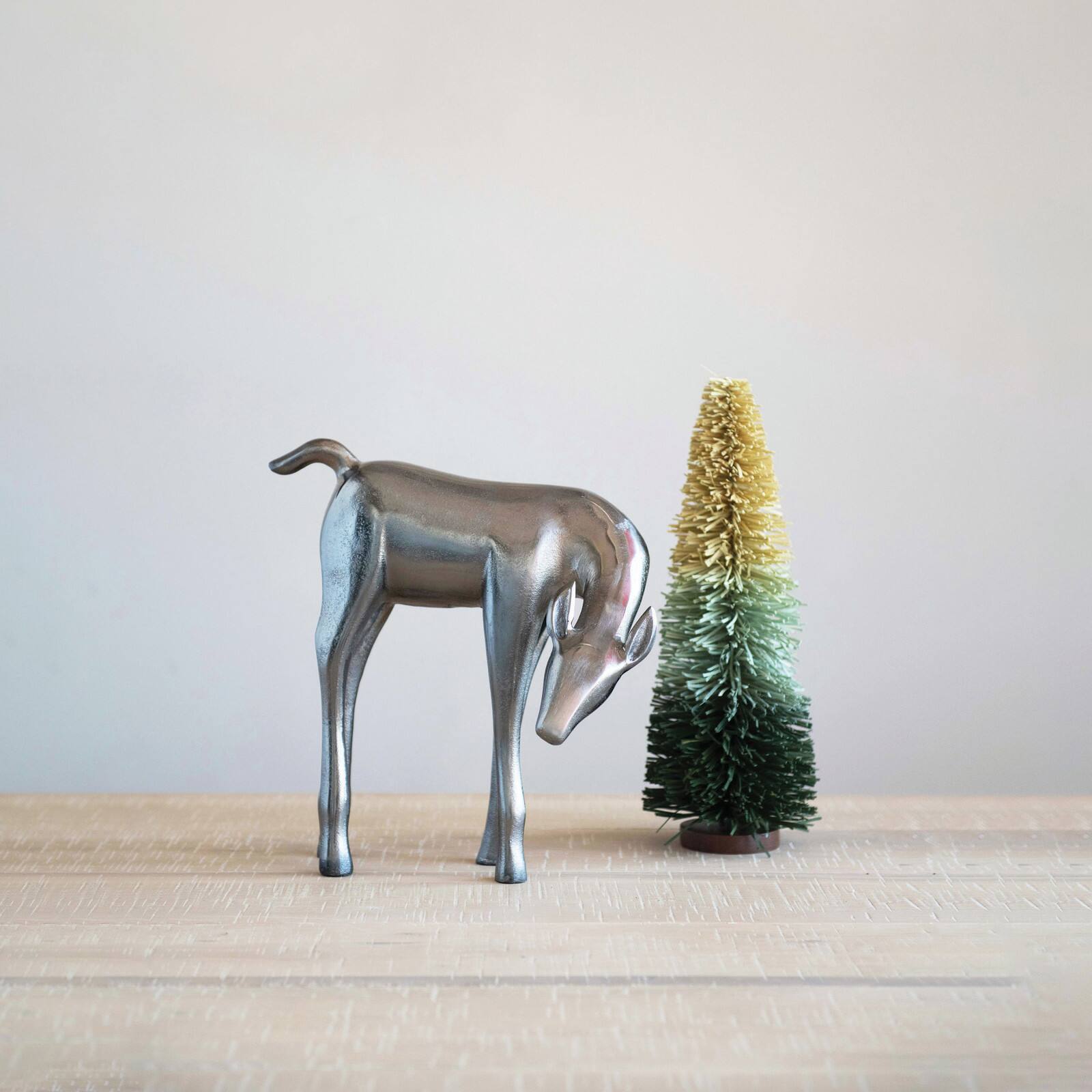 Hello Honey&#xAE; 12&#x22; Pewter Color Cast Metal Deer