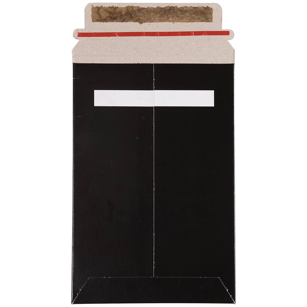 JAM Paper 6" x 9" Black Flat Photo Mailer Peel & Seal Closure Envelopes, 6ct.
