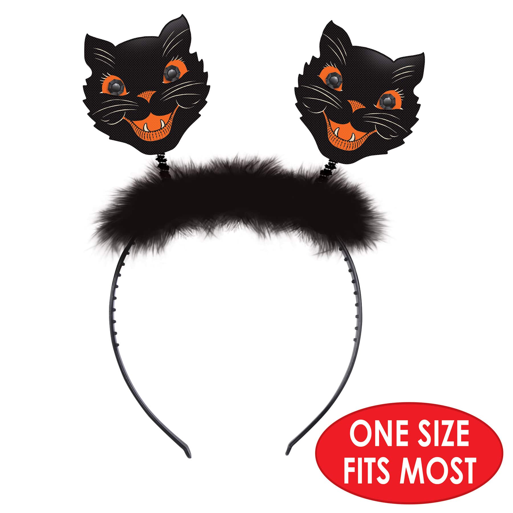 Beistle Vintage Halloween Cat Bopper Headbands