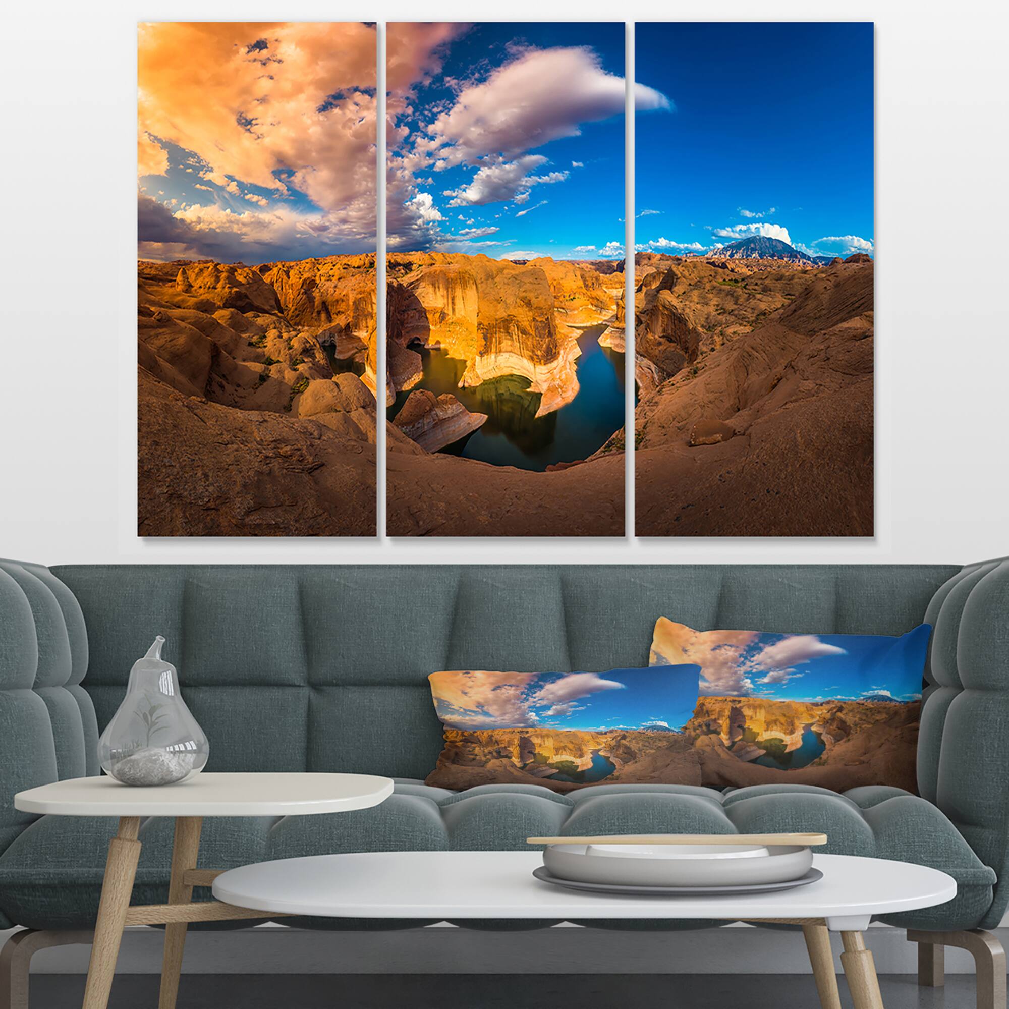 Designart - Reflection Canyon Lake Powell - Landscape Canvas Art Print