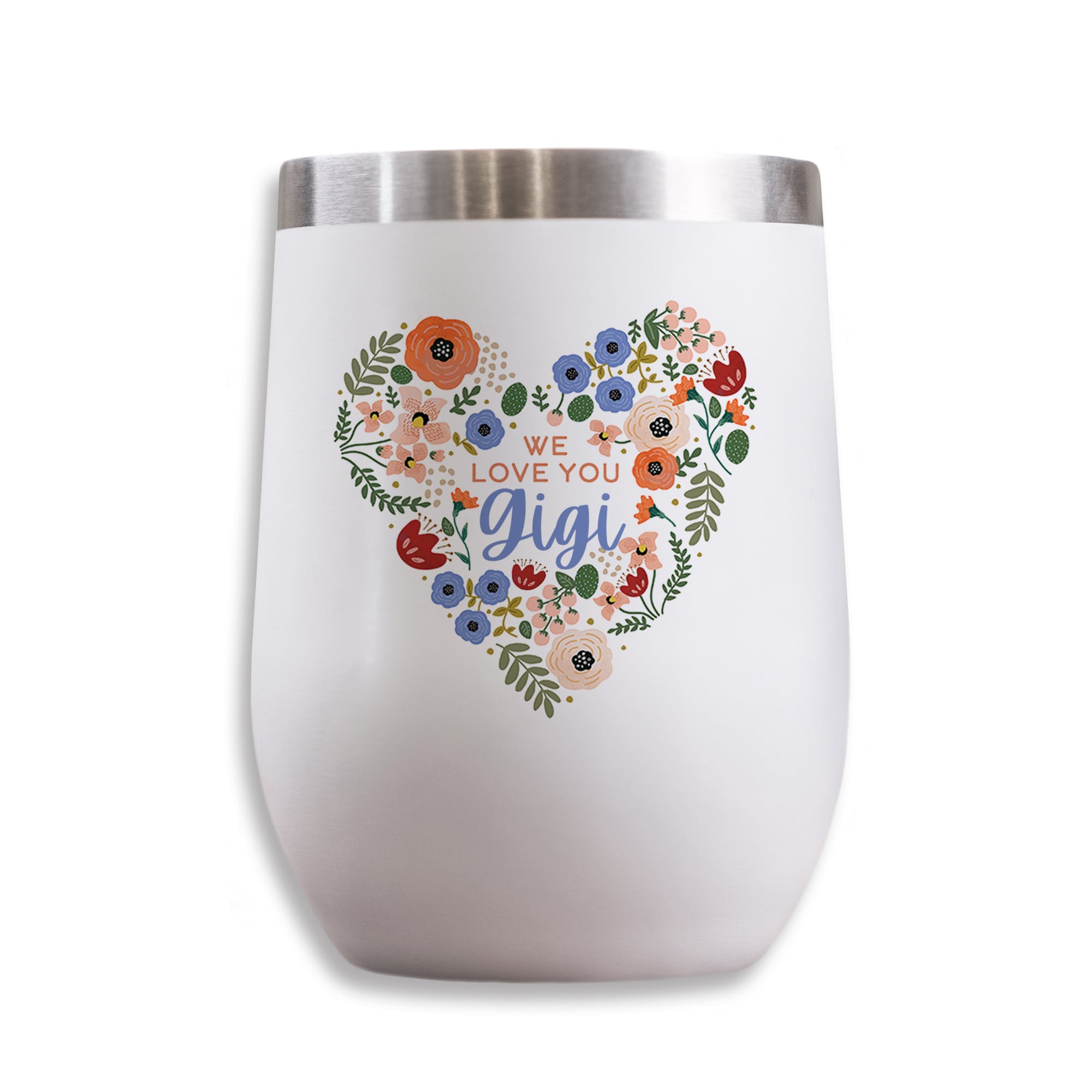 11oz. White We Love You Gigi Wine Tumbler