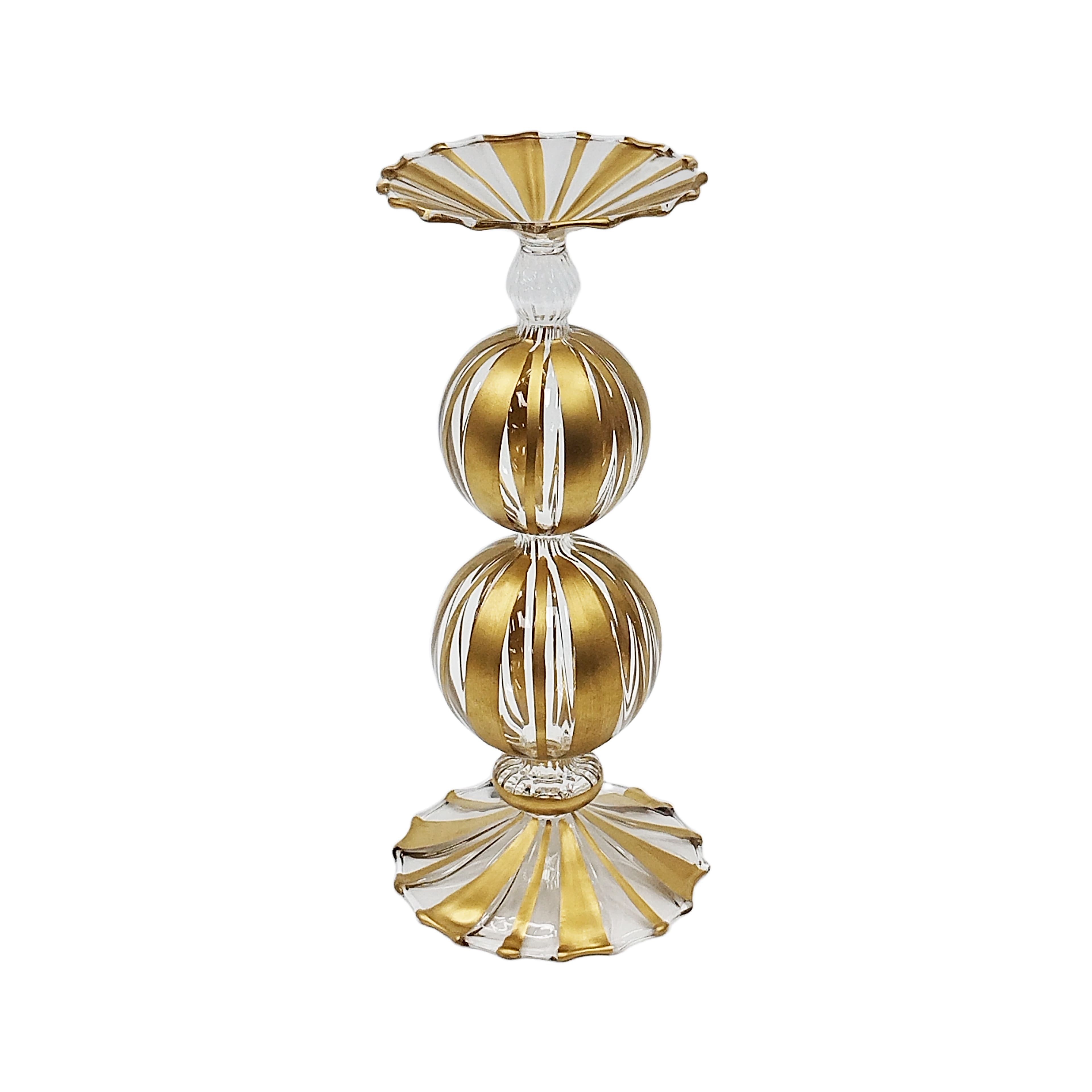 Gold Bubble Glass Pillar Candle Holder by Ashland&#xAE;