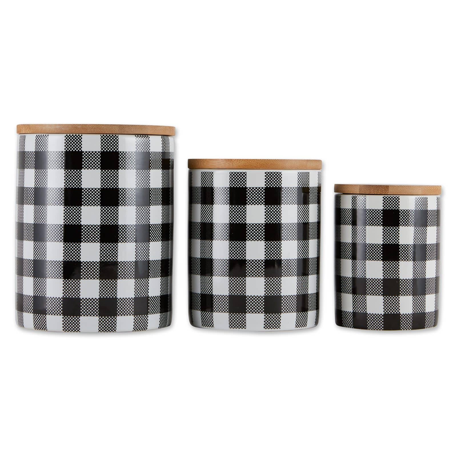 DII® Buffalo Check Ceramic Canister Set