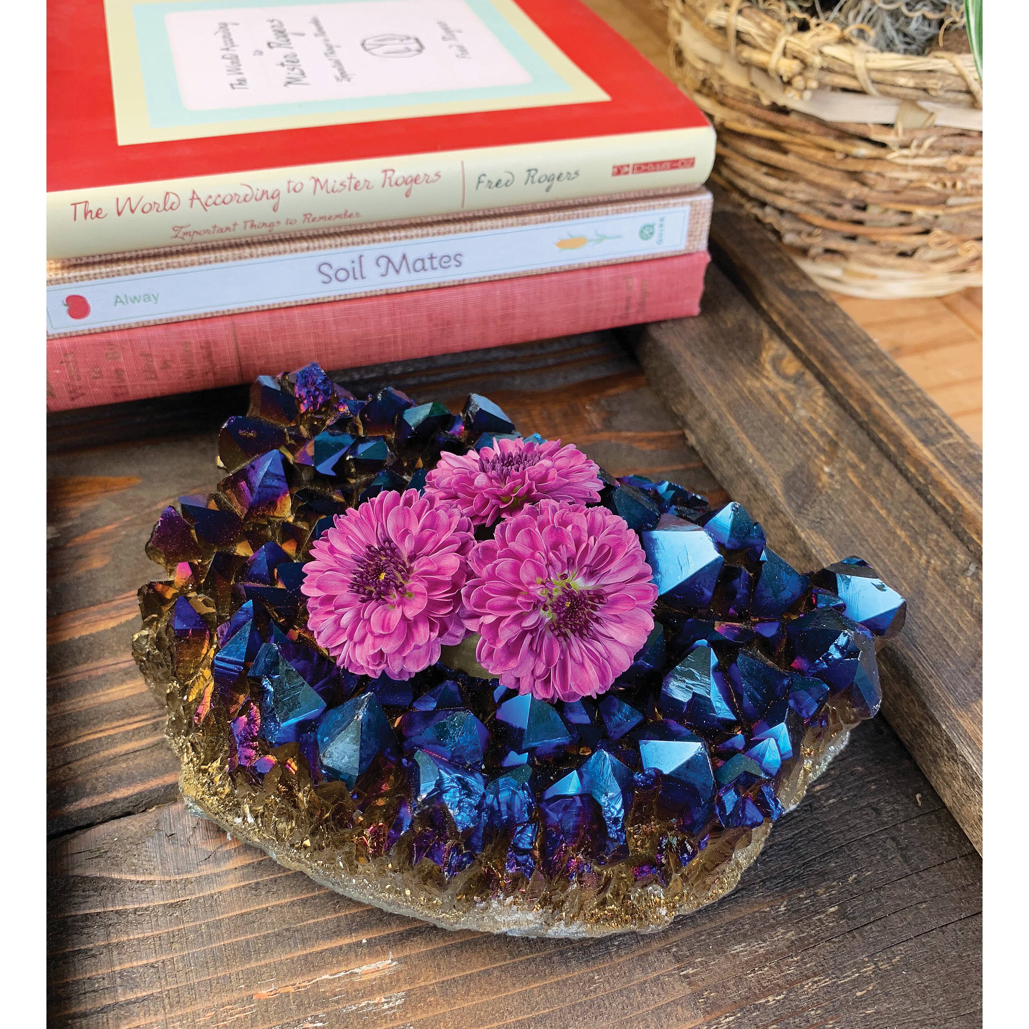 Mystic Blue Titanium Candle Holder