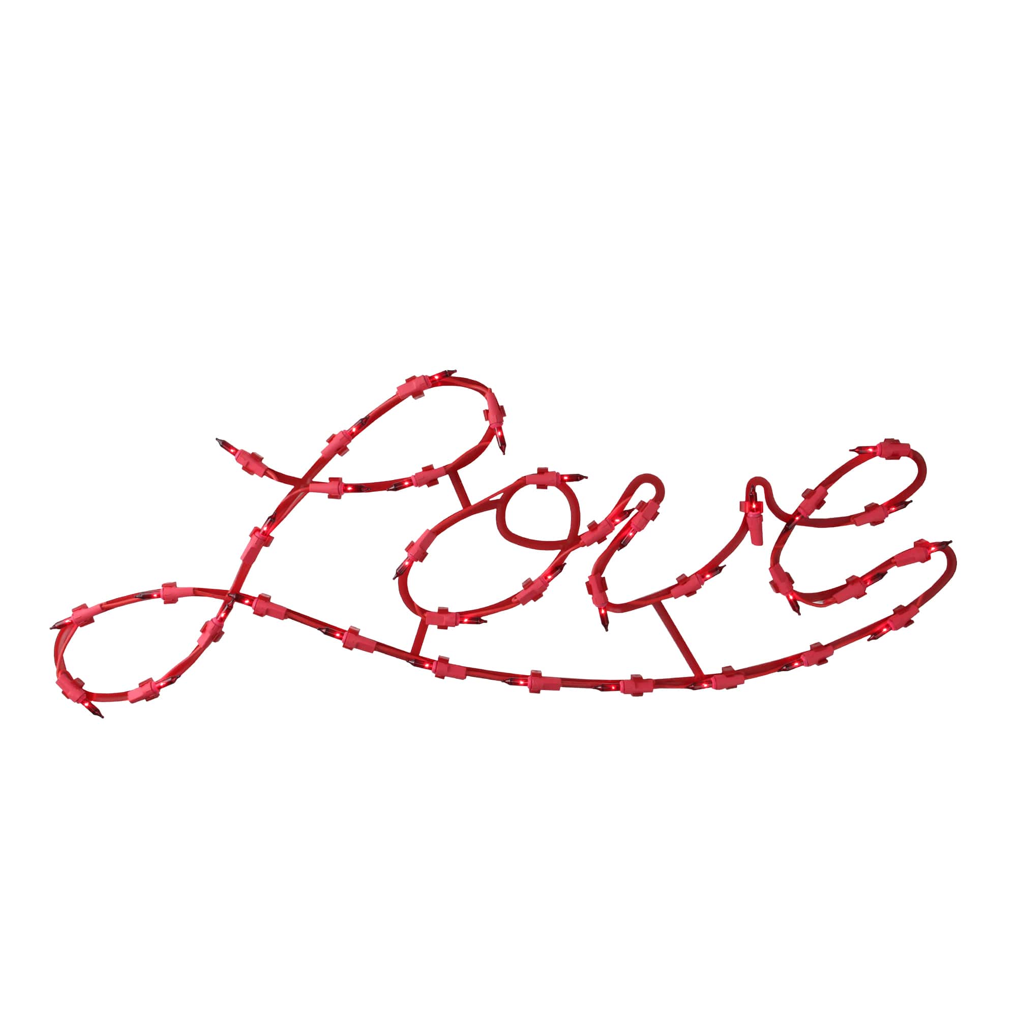 17&#x22; Lighted Red Love Script Window Silhouette Decoration