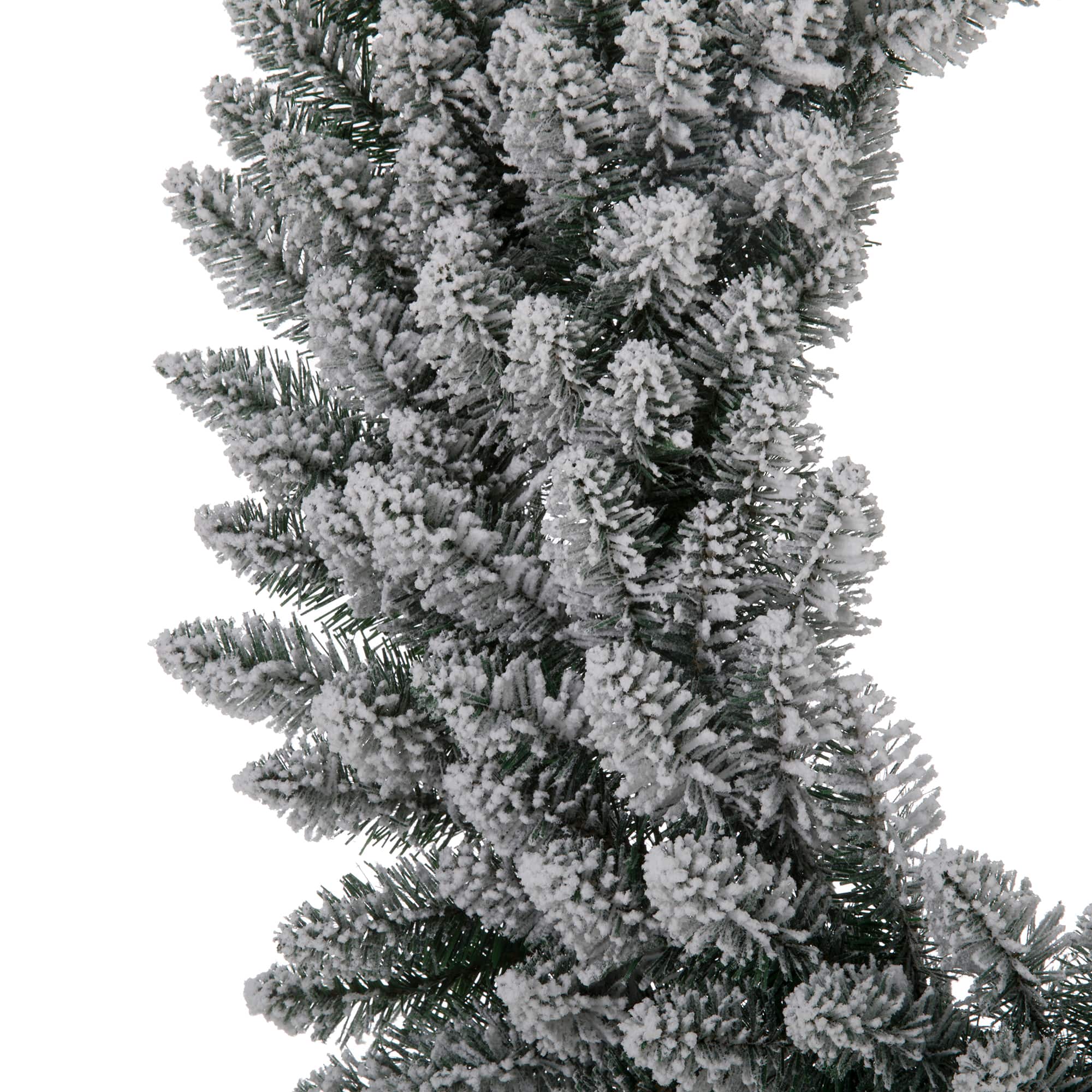 Glitzhome® 36" Pre-Lit Snow Flocked Christmas Wreath, Warm White Lights