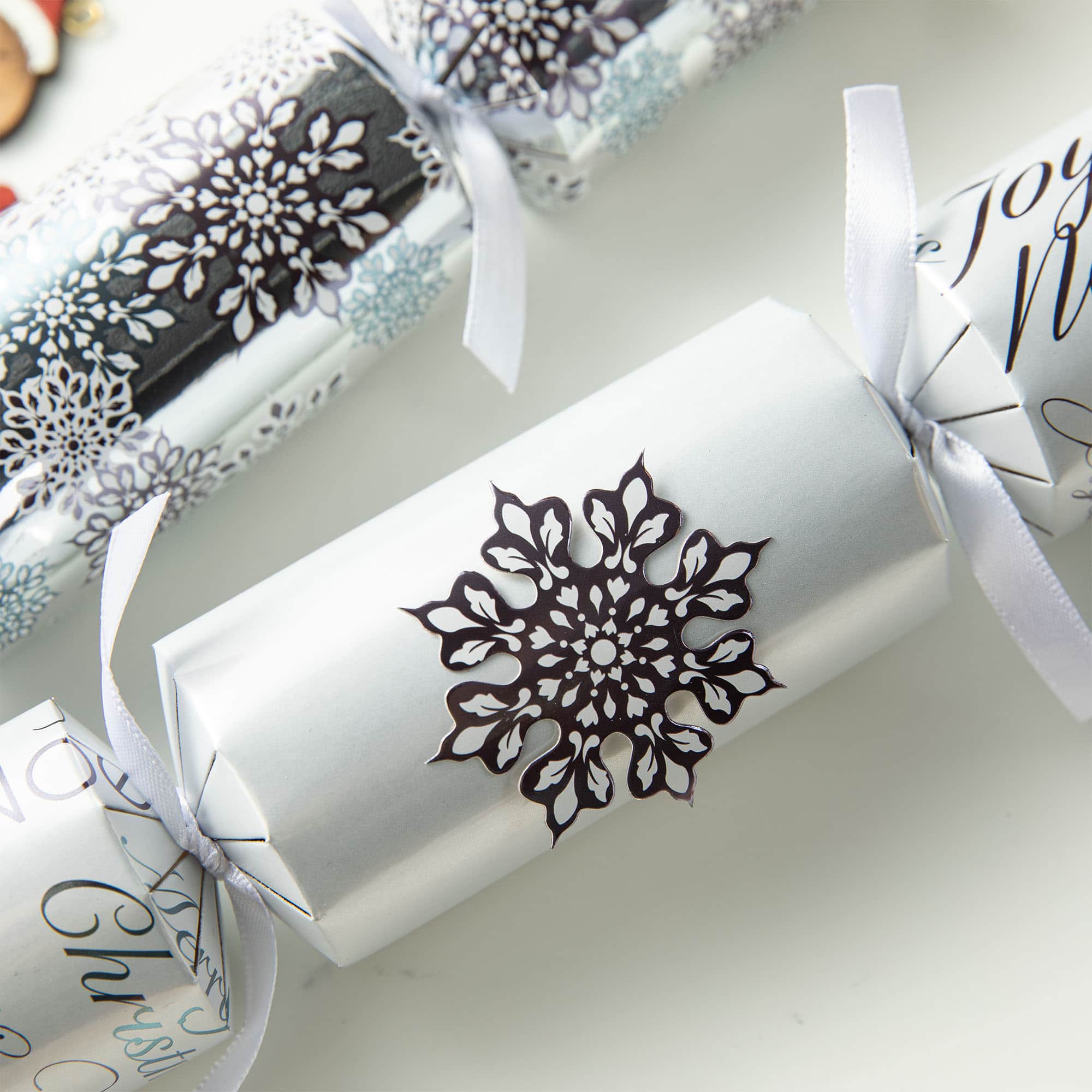 Glitzhome&#xAE; 12&#x22; Christmas Snowflake Party Cracker with Gift Contents, 6ct.