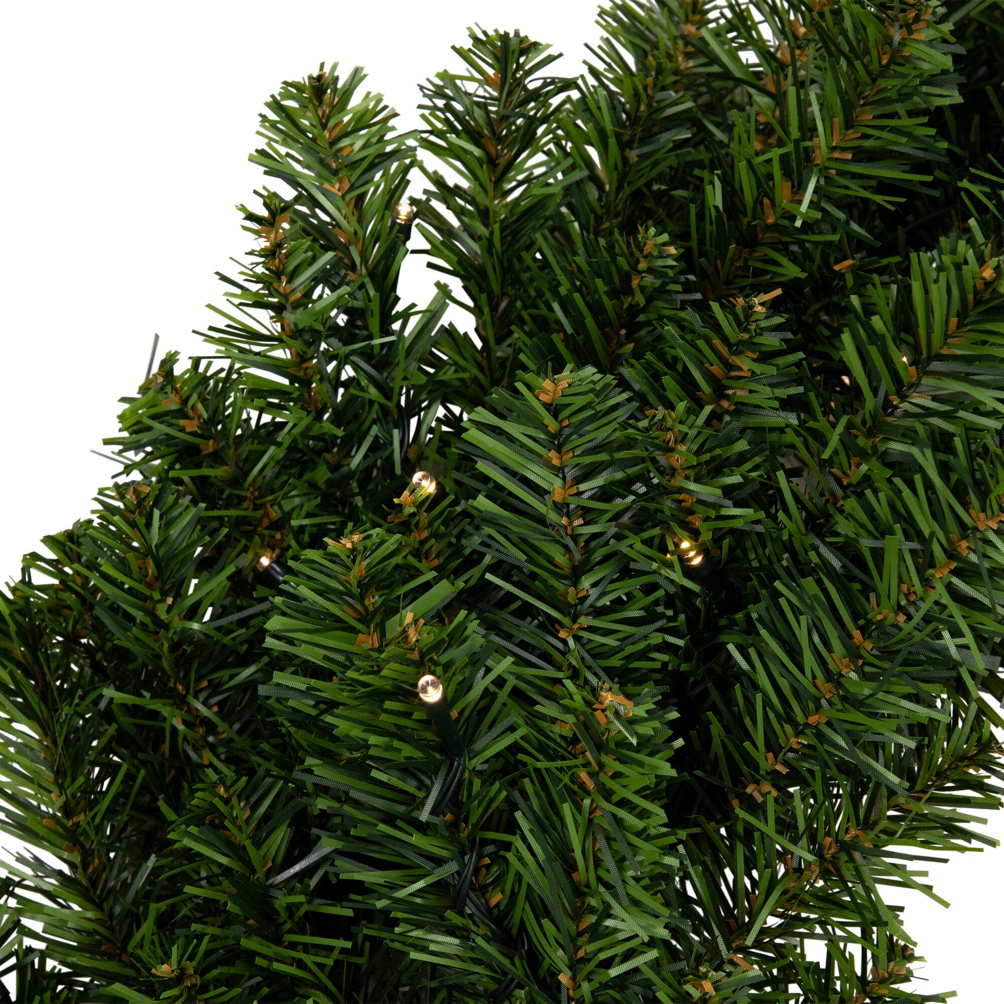 24" Pre-Lit Canadian Pine Artificial Christmas Wreath