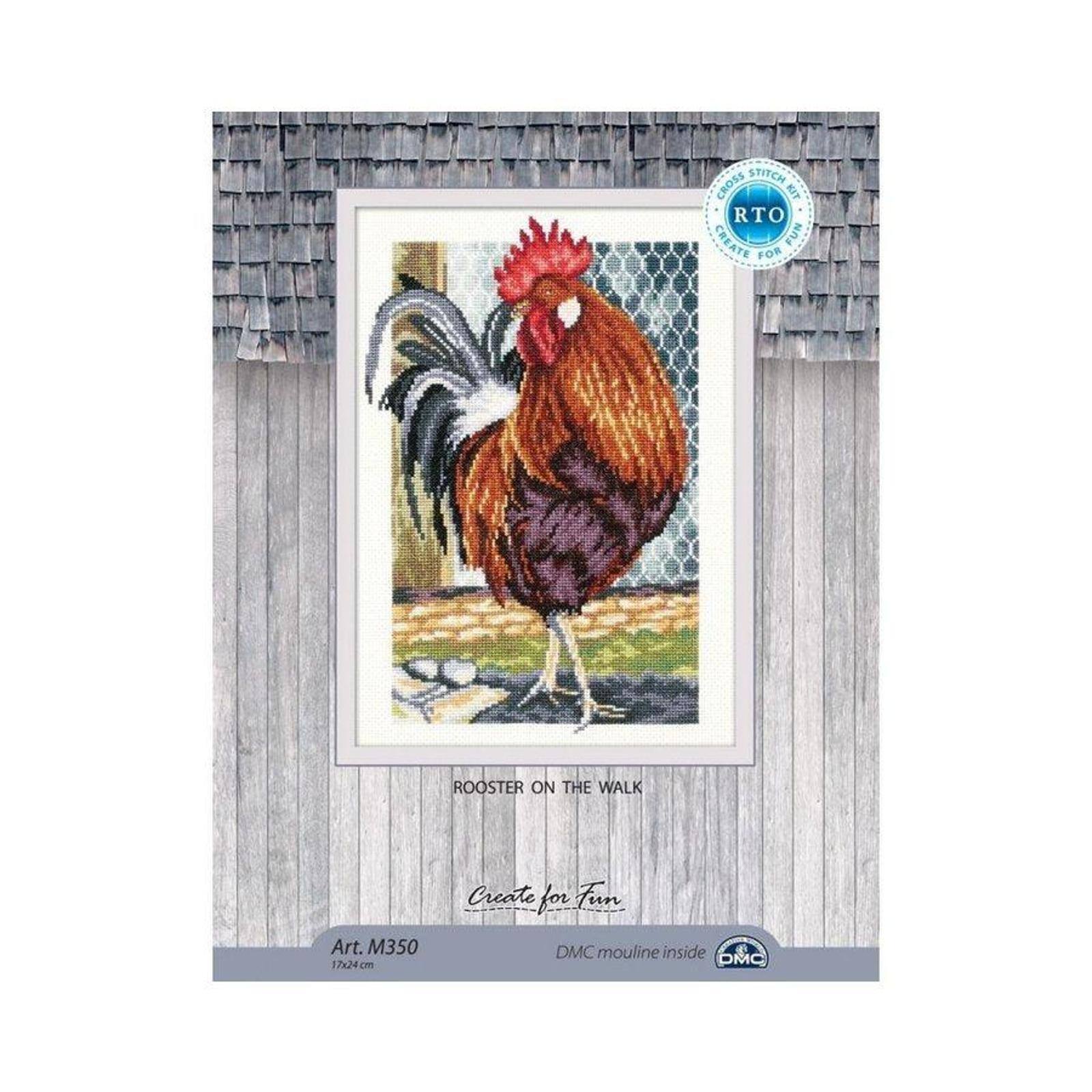 RTO Rooster On The Walk Cross Stitch Kit