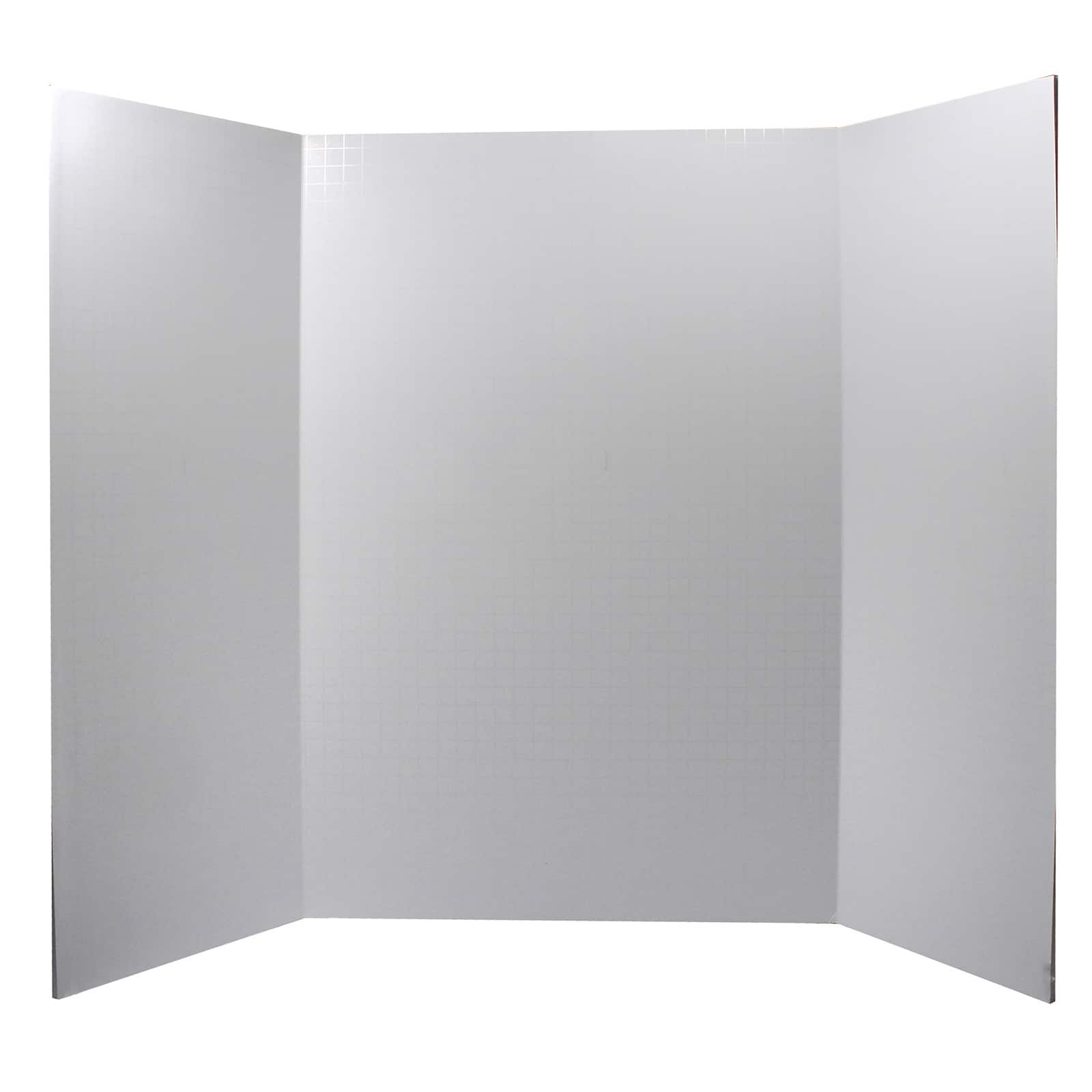 Eco Brites Too Cool Tri-Fold Poster Board 24 x 36 White/White