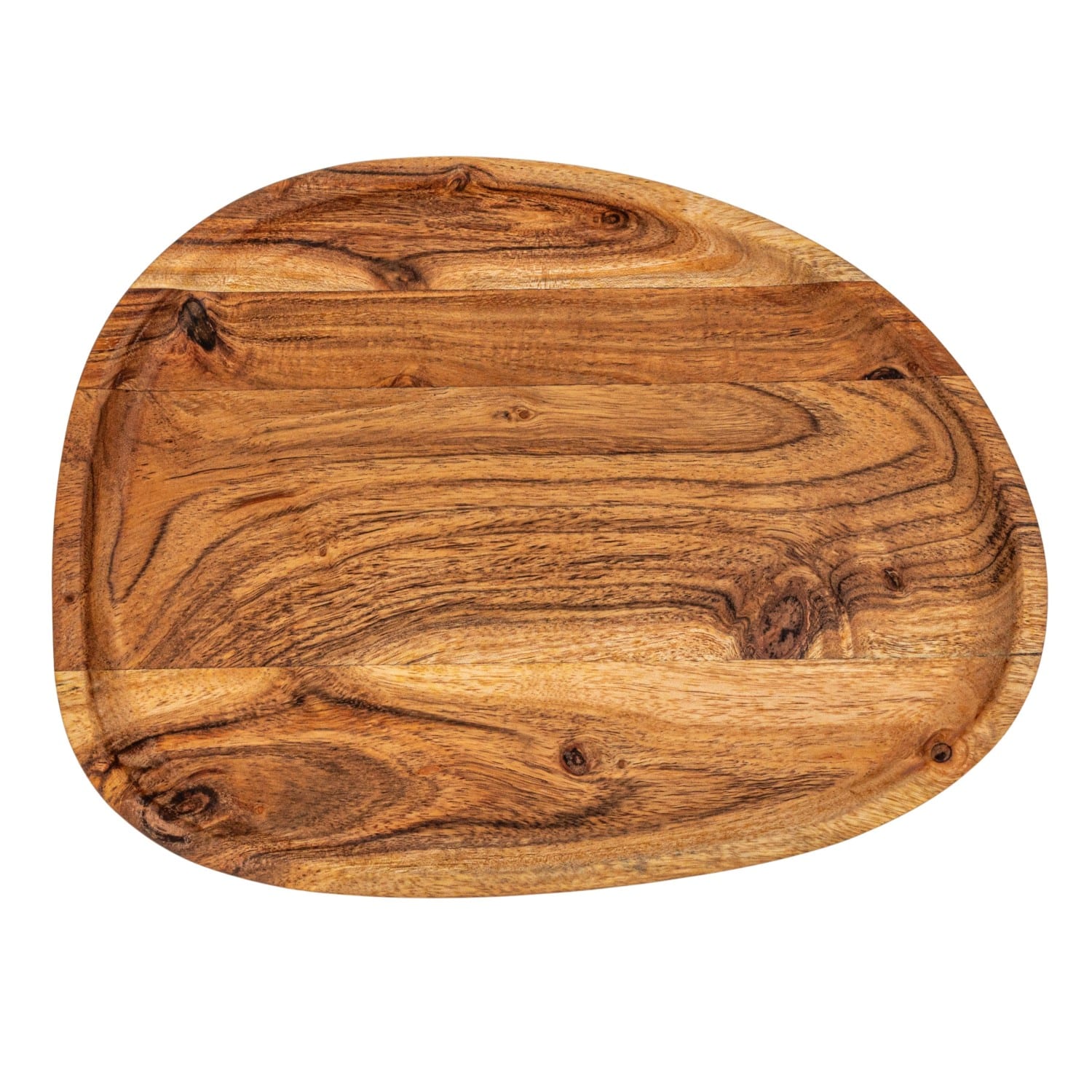 11.75&#x22; Natural Acacia Wood Oval Serving Tray