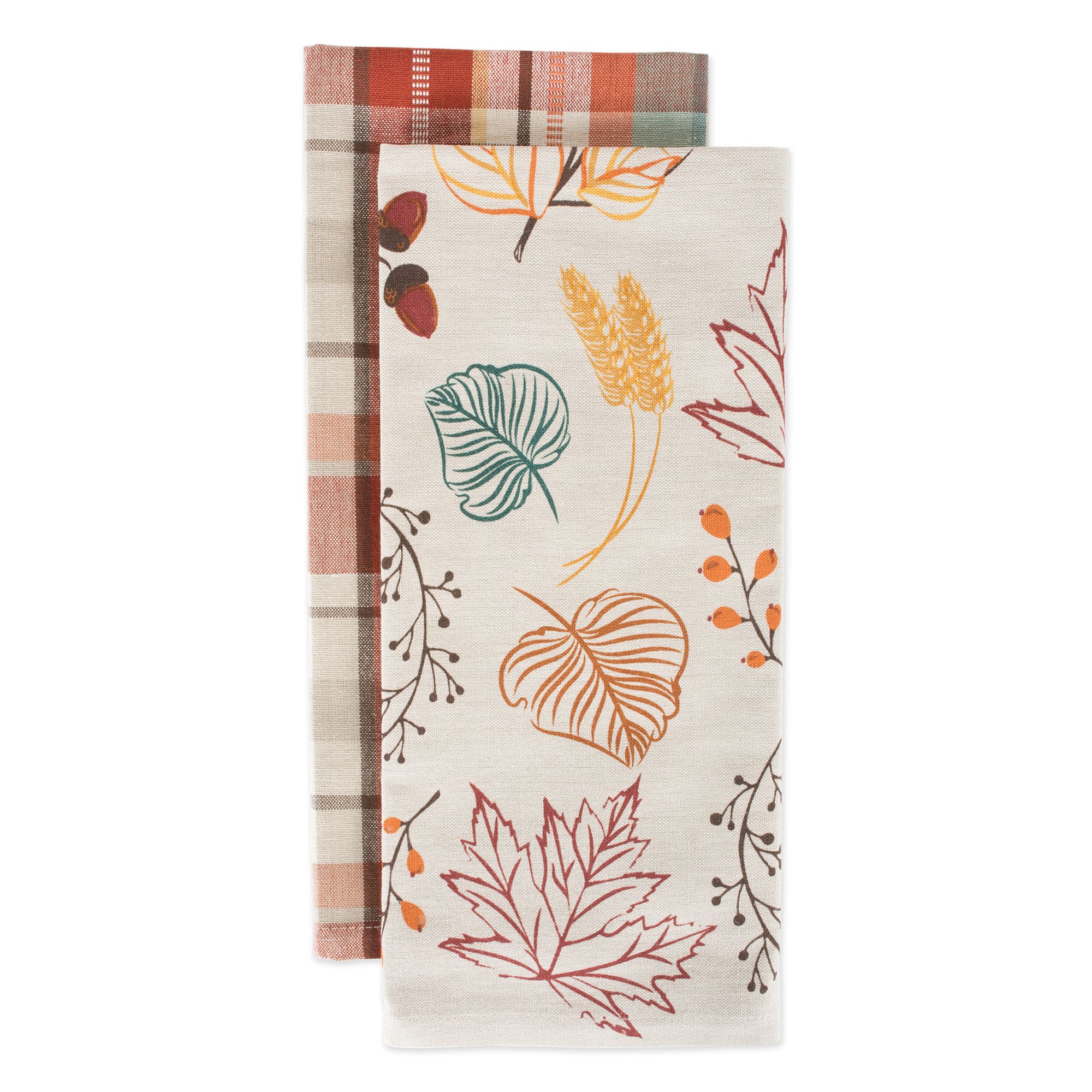 DII&#xAE; Assorted Autumn Leaves Dishtowel Set