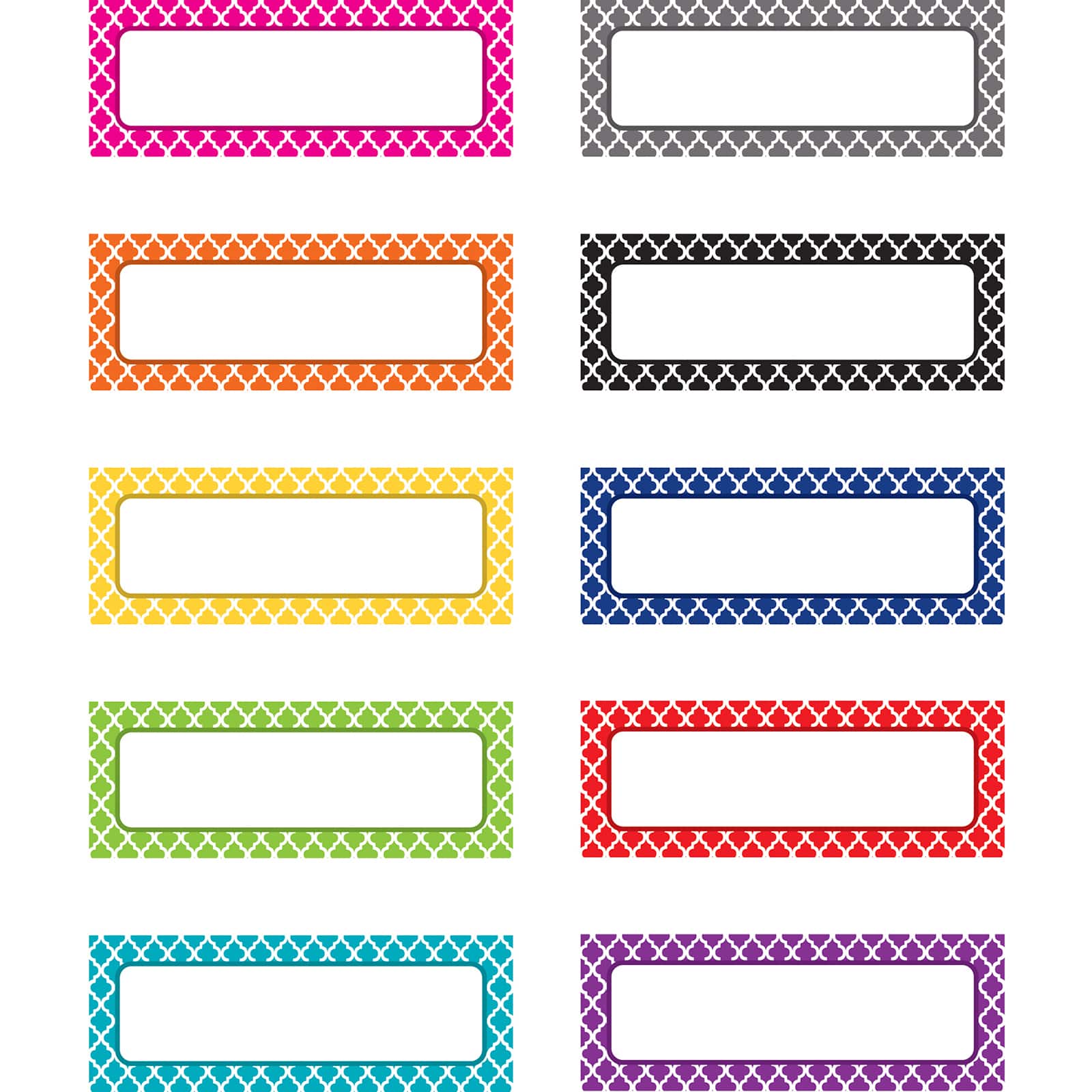 Teacher Created Resources® Moroccan Magnetic Labels, 2 Packs of 30