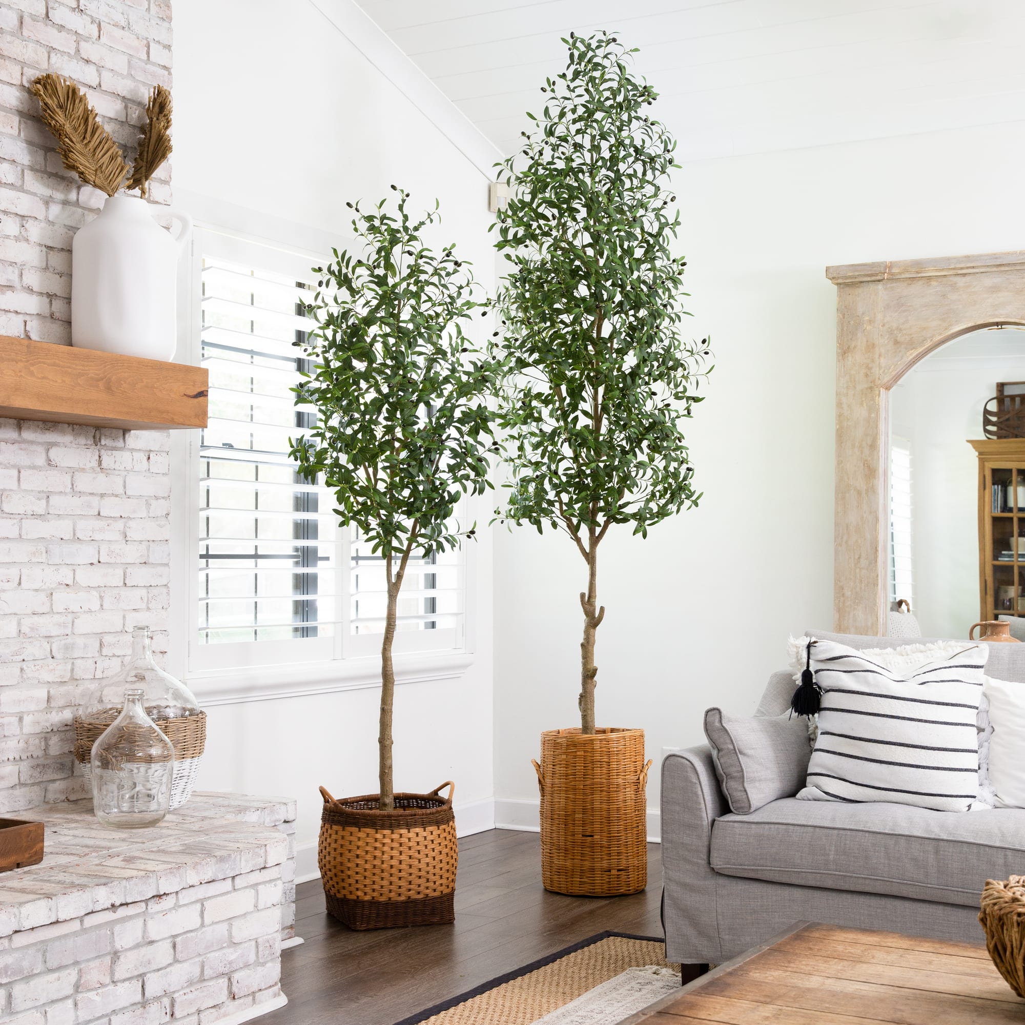 8ft. Potted Artificial Olive Tree