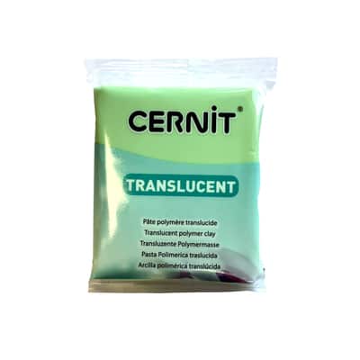 CERNIT Translucent Serie Polymer Clay, Lime Green, Nr. 605 Polymer Clay,  56g 2oz, Oven-hardening Polymer Modeling Clay 