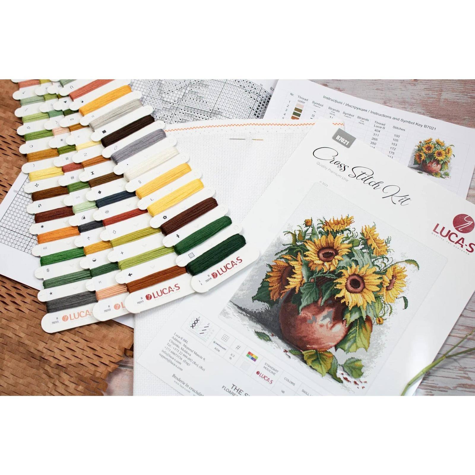 Luca-S The Sunflowers Counted Cross Stitch Kit