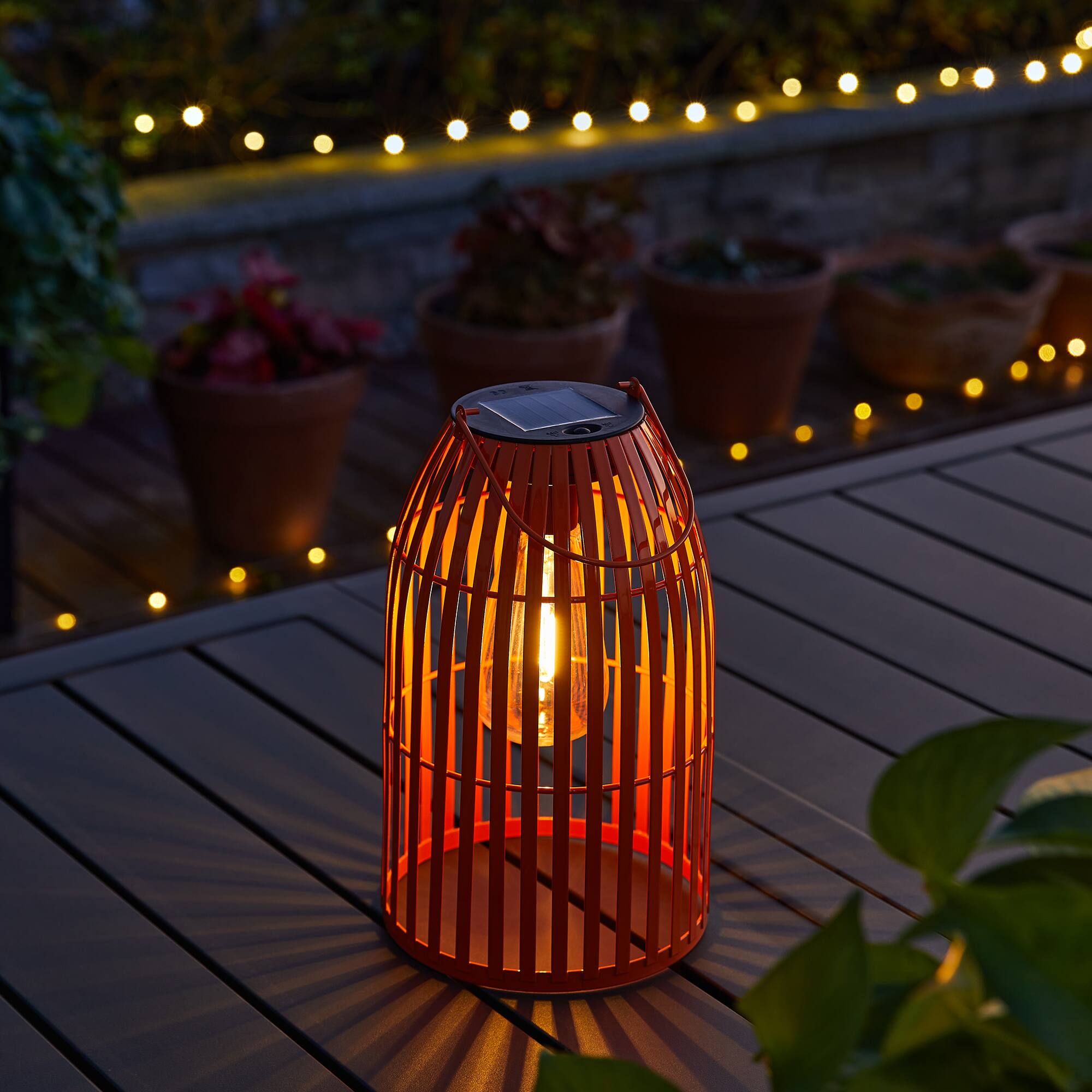 Glitzhome&#xAE; 10&#x22; Woven Solar Powered Outdoor Hanging Lantern