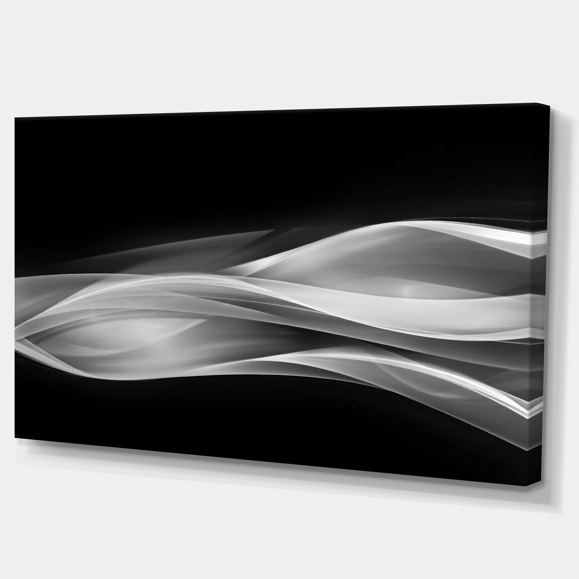 Designart - Glittering Silver Pattern - Abstract Canvas art print