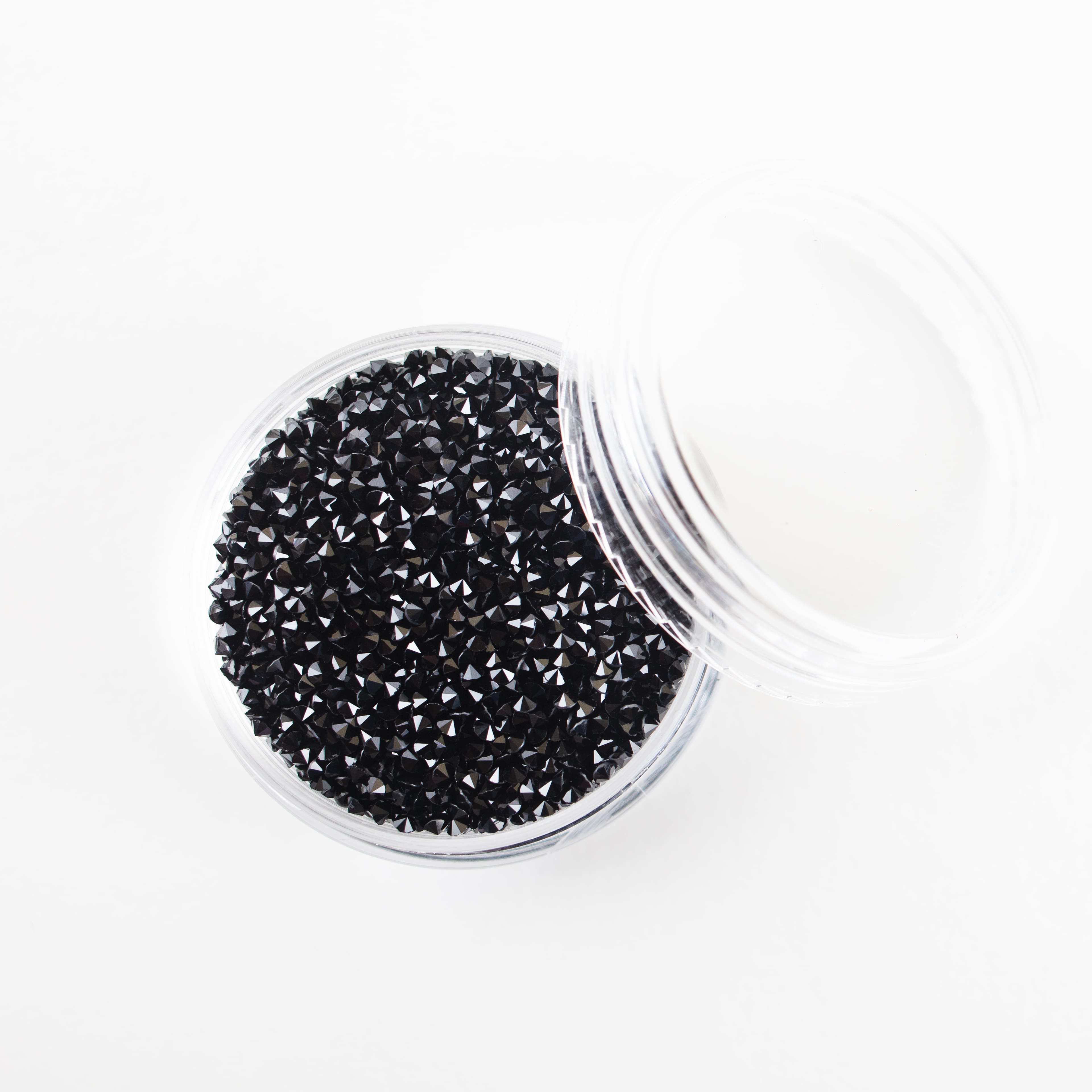 12 Pack: 1.2mm Glass Micro Rhinestones by Bead Landing™, 0.7oz.