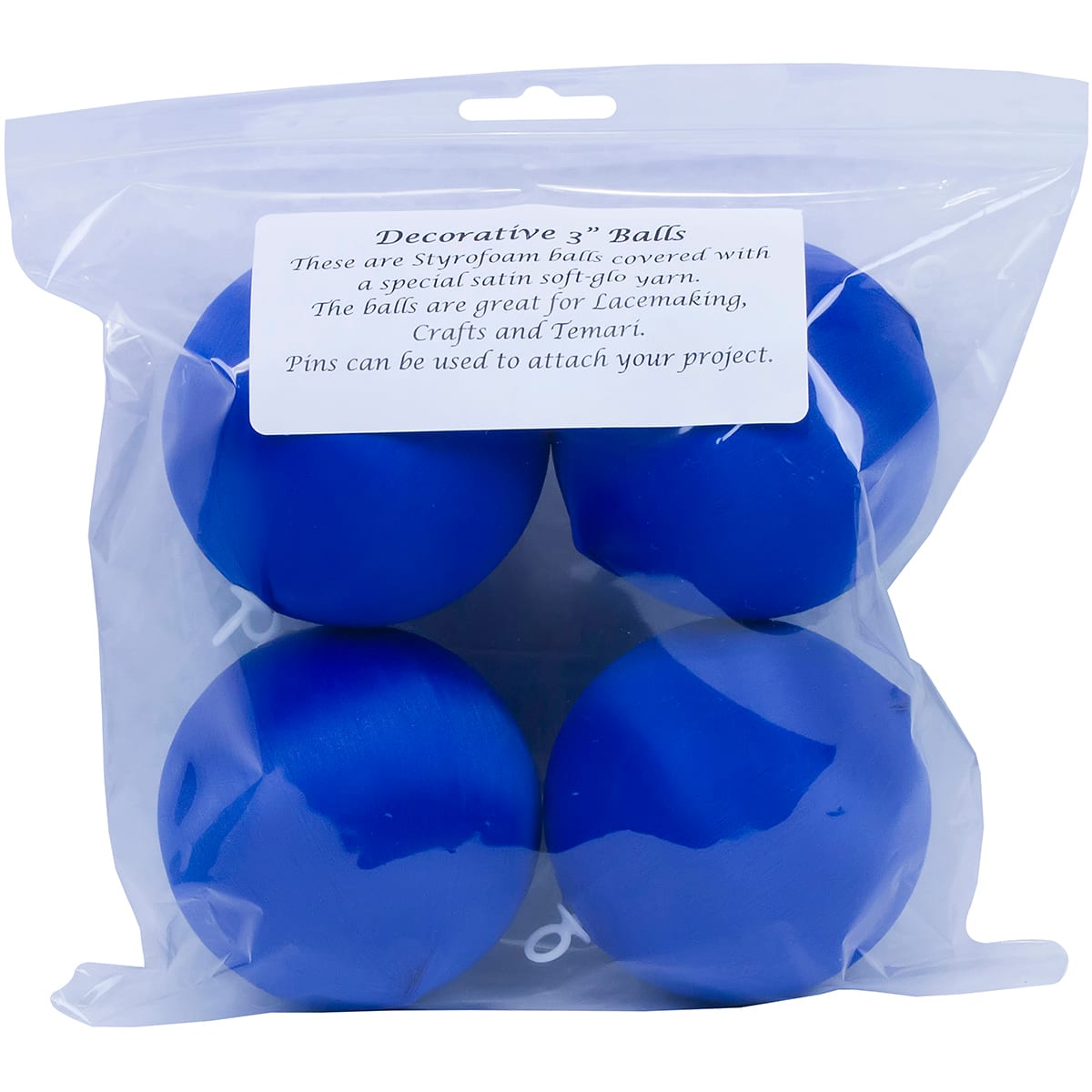 Handy Hands Decor Satin Covered Styrofoam Balls 3 4-pkg-dark Blue