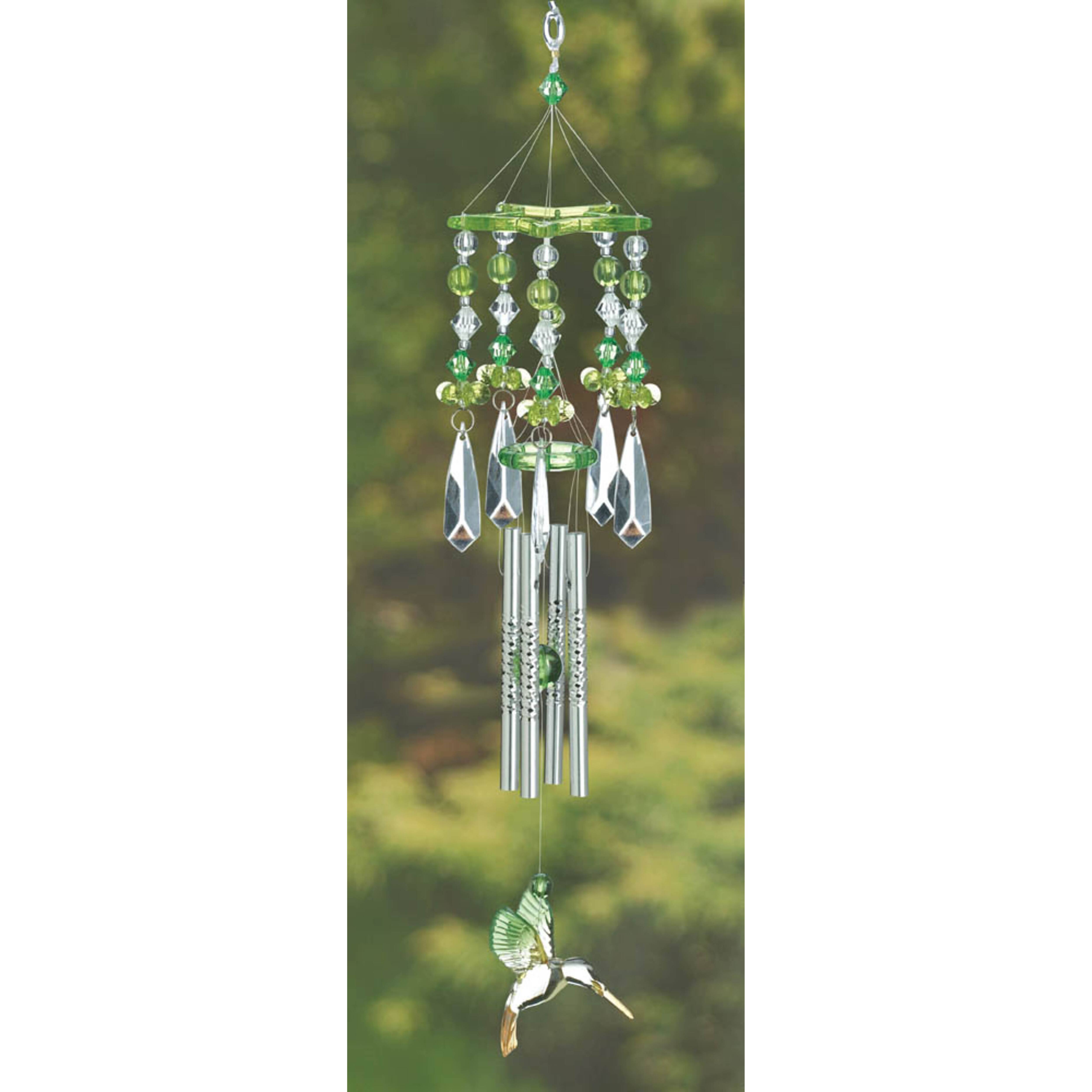 13" Green Hummingbird Wind Chimes