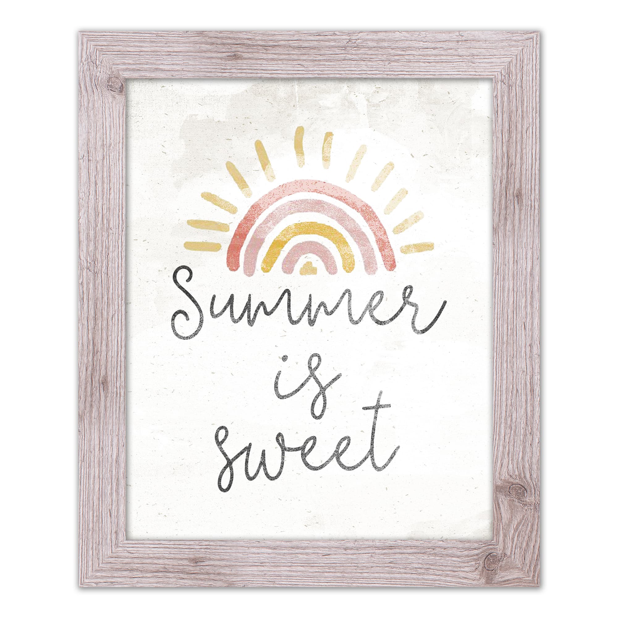 Summer is Sweet Western White Framed Print