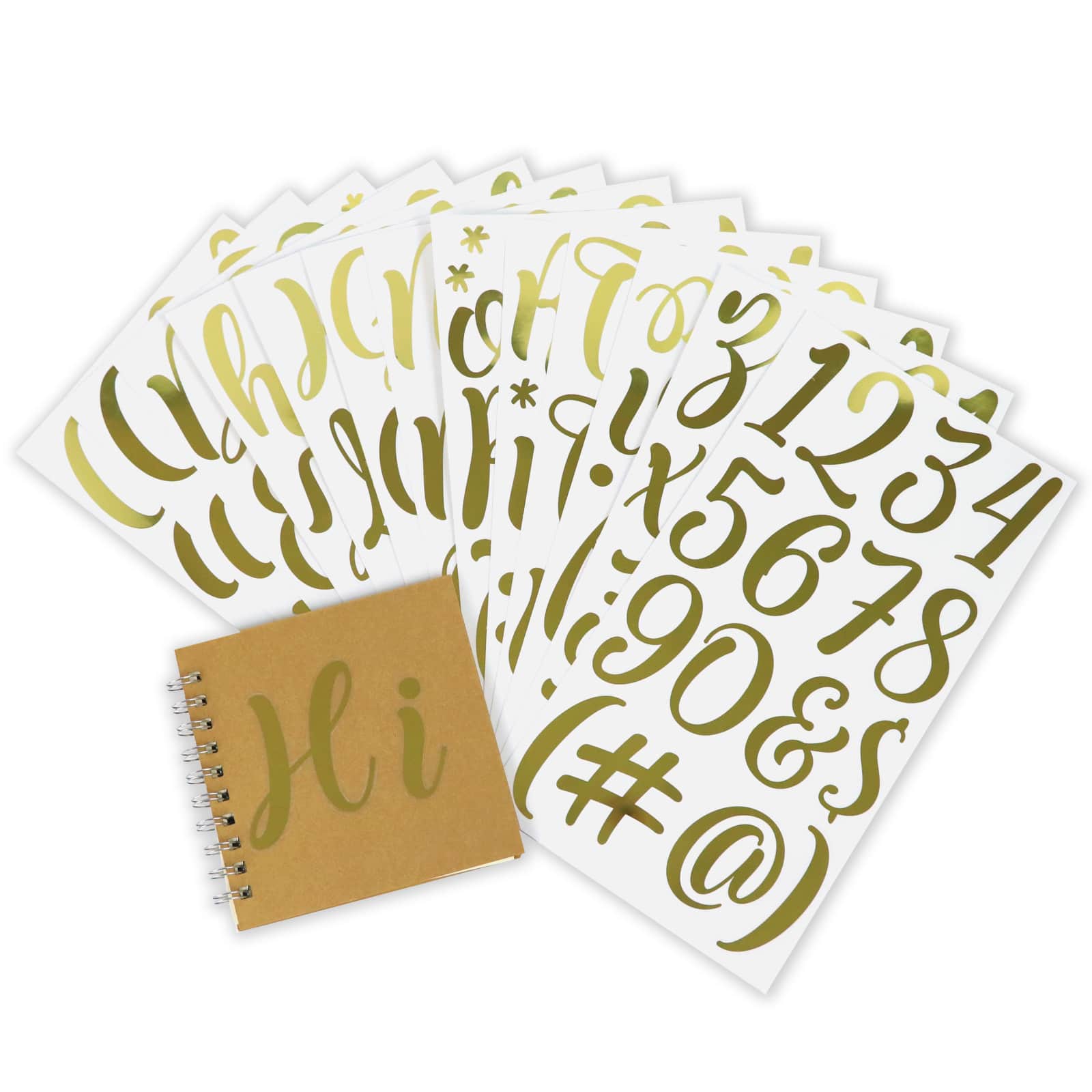 Recollections Gold Hand Letter Alphabet Stickers - Each