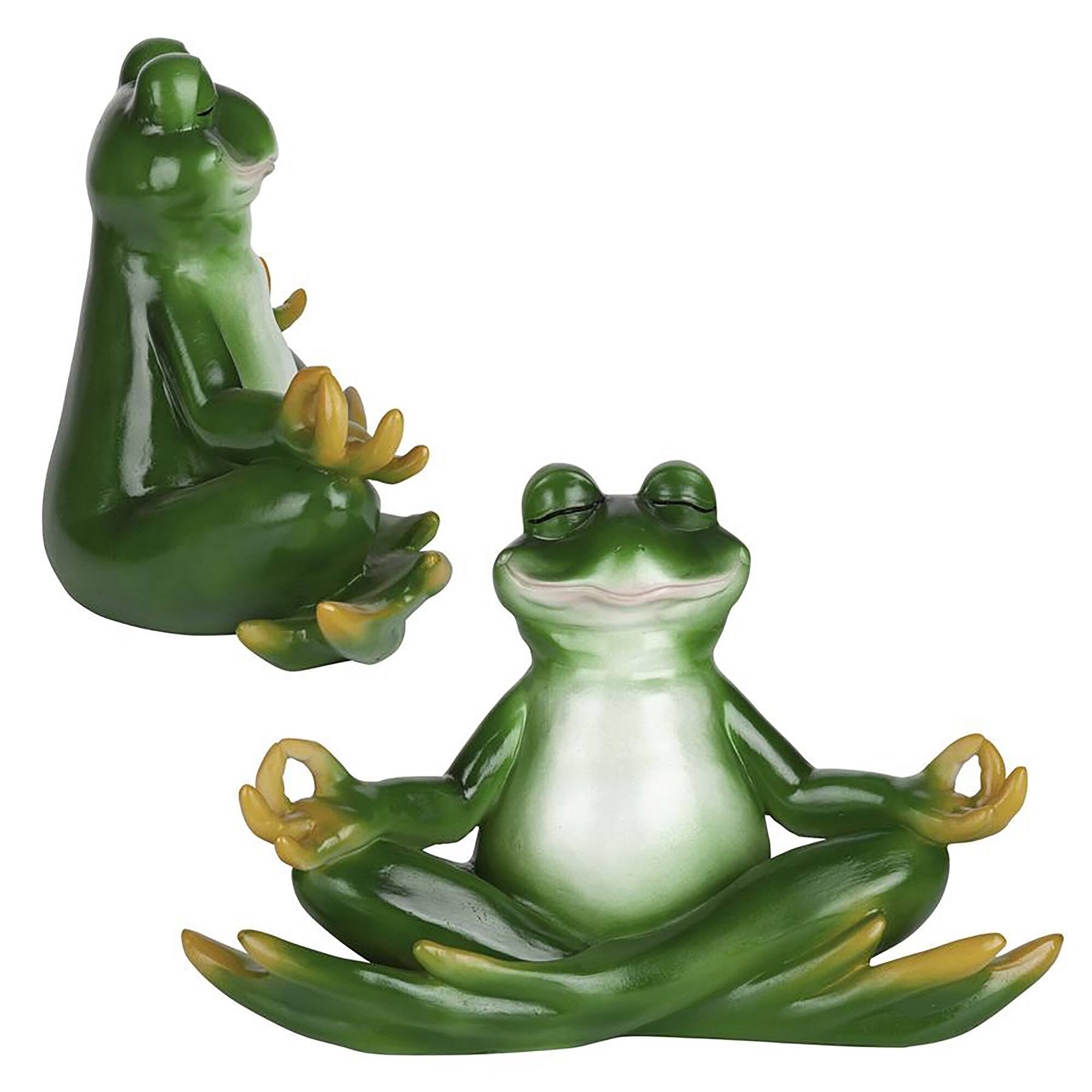 Design Toscano 12&#x22; Strike a Pose Zen Yoga Frog Statues, 2ct.