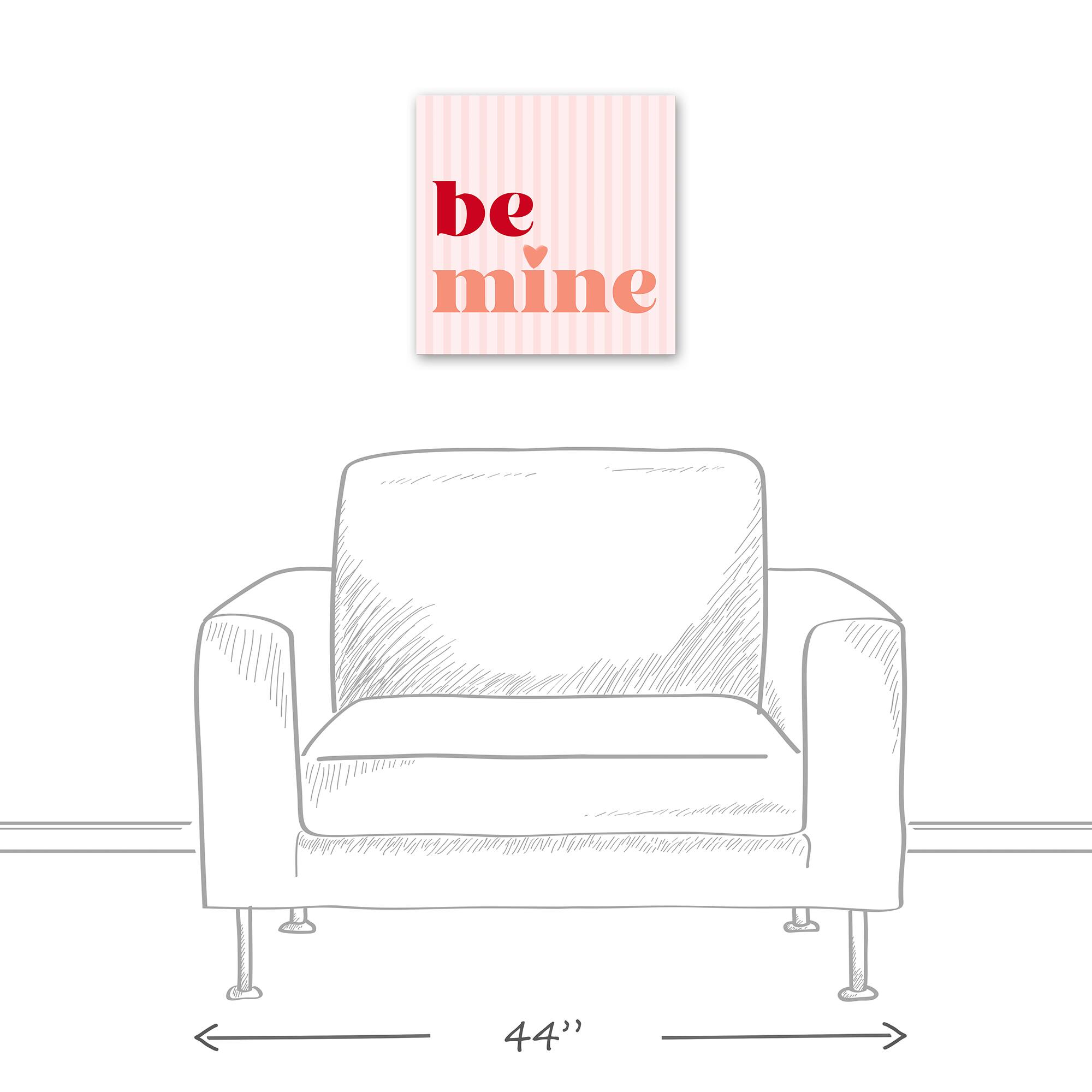 Be Mine Stripes Canvas Wall Art