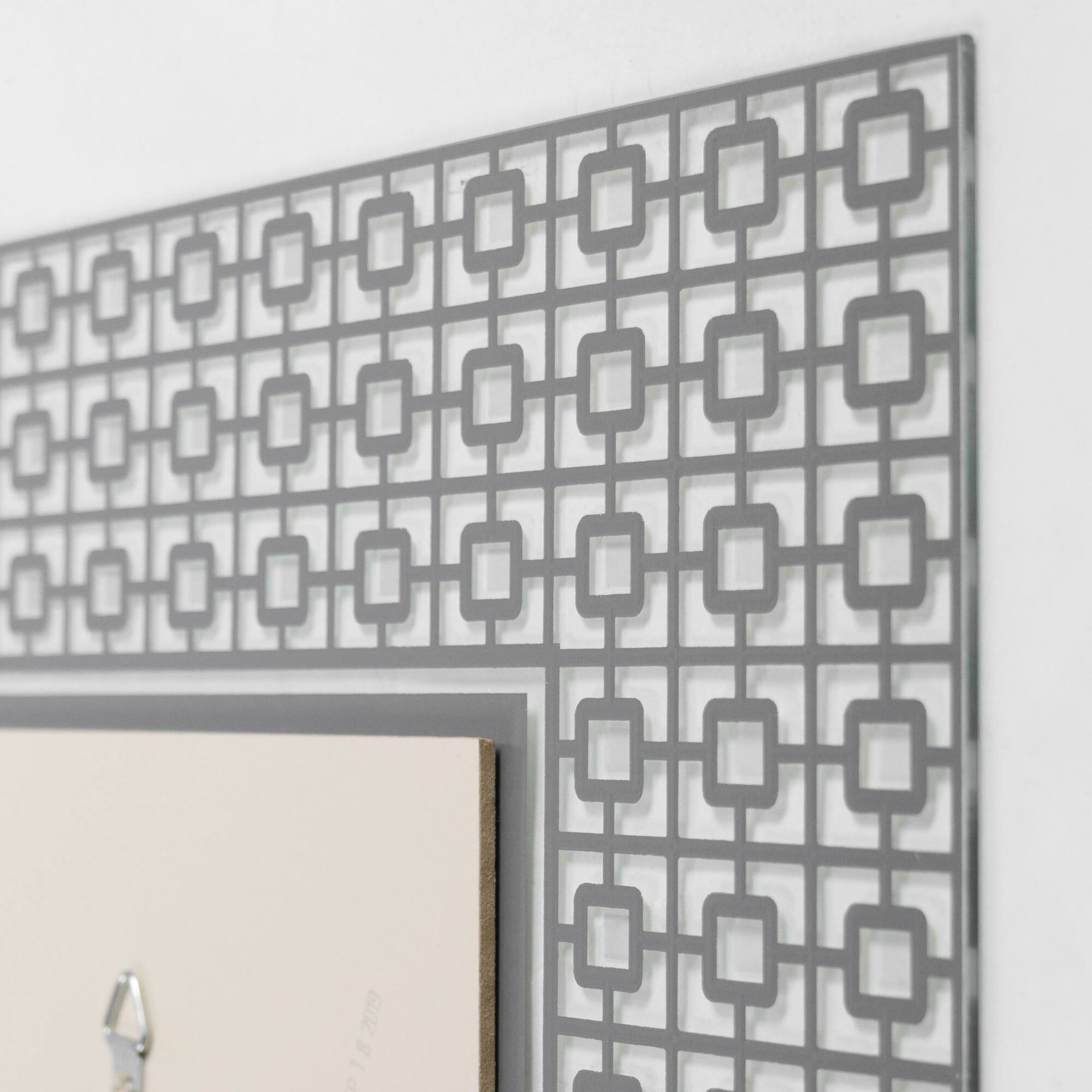 Head West&#xAE; 29&#x22; Geometric Square Lattice Trellis Accent Wall Mirror