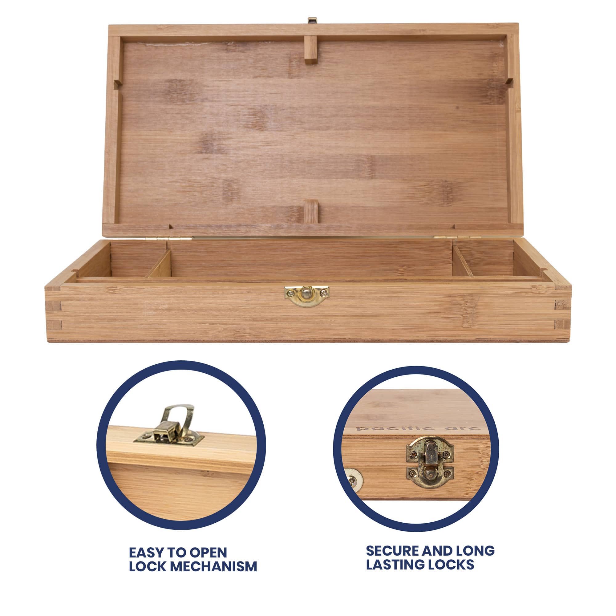 Pacific Arc 13" x 8" Bamboo Paint Box with Palette & 4 Compartments