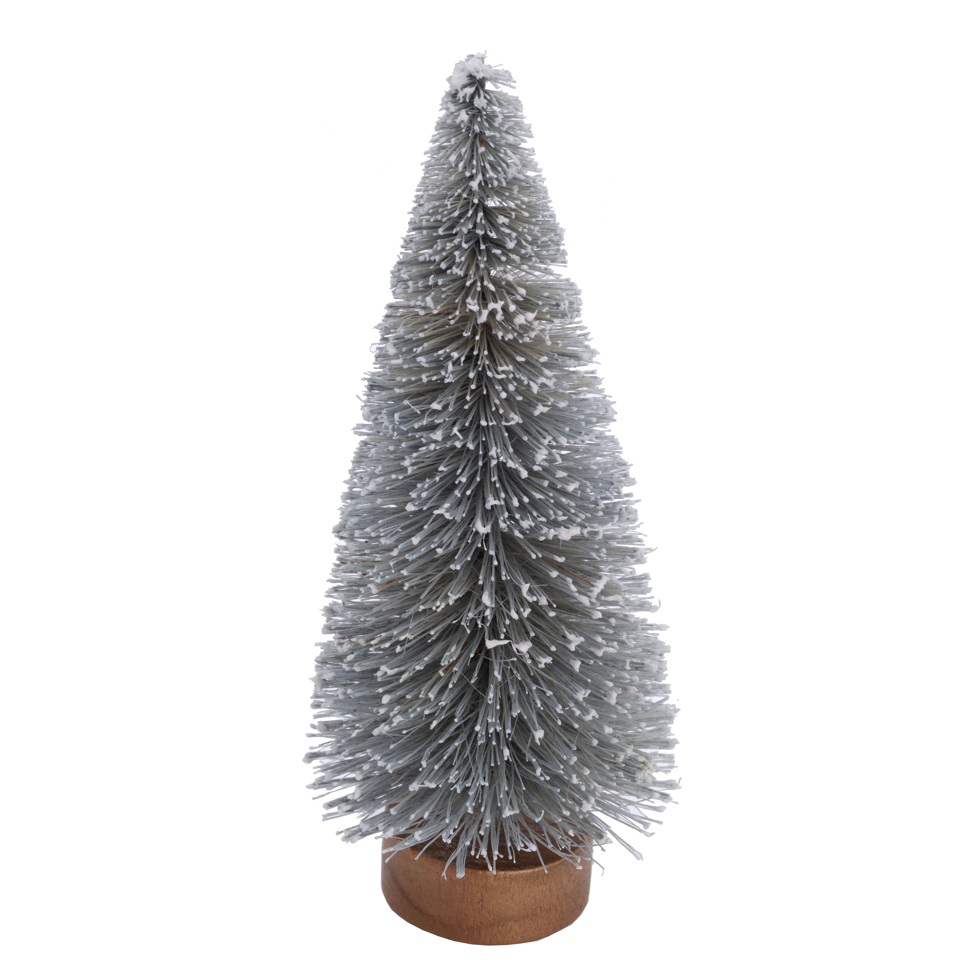 4&#x22; Cream, Gray &#x26; Green Mini Christmas Tree Set by Ashland&#xAE;