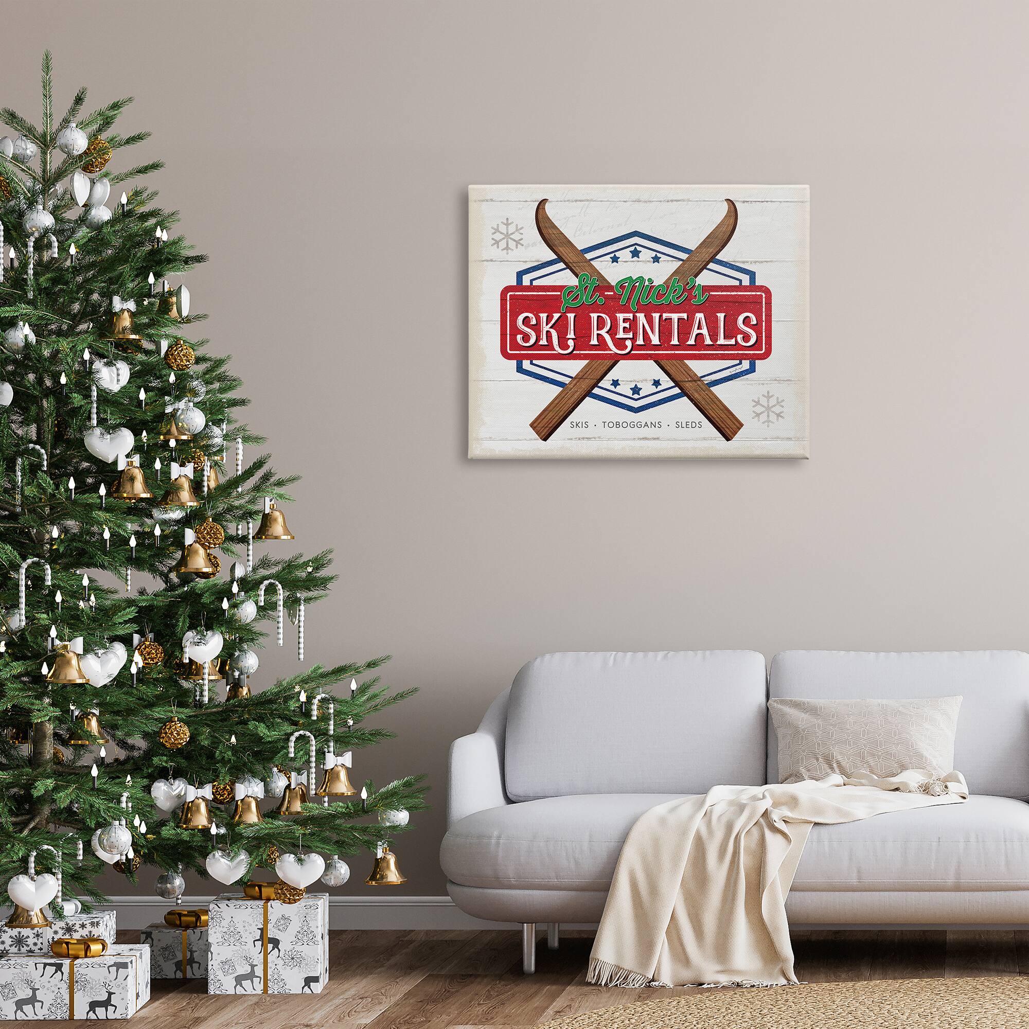 Stupell Industries St. Nick's Ski Rentals Vintage Canvas Wall Art