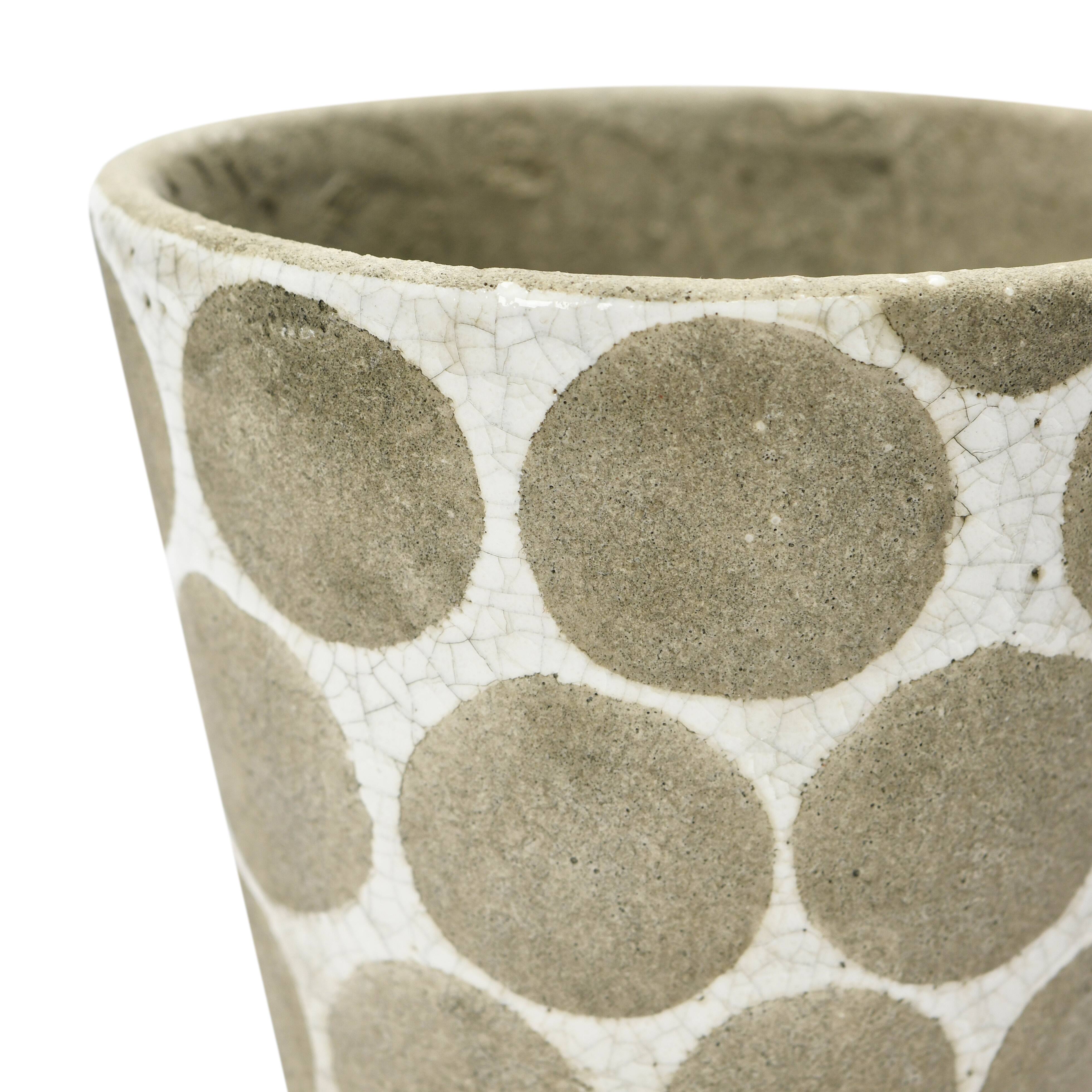 5'' Terra-Cotta Planter with Wax Relief Dots