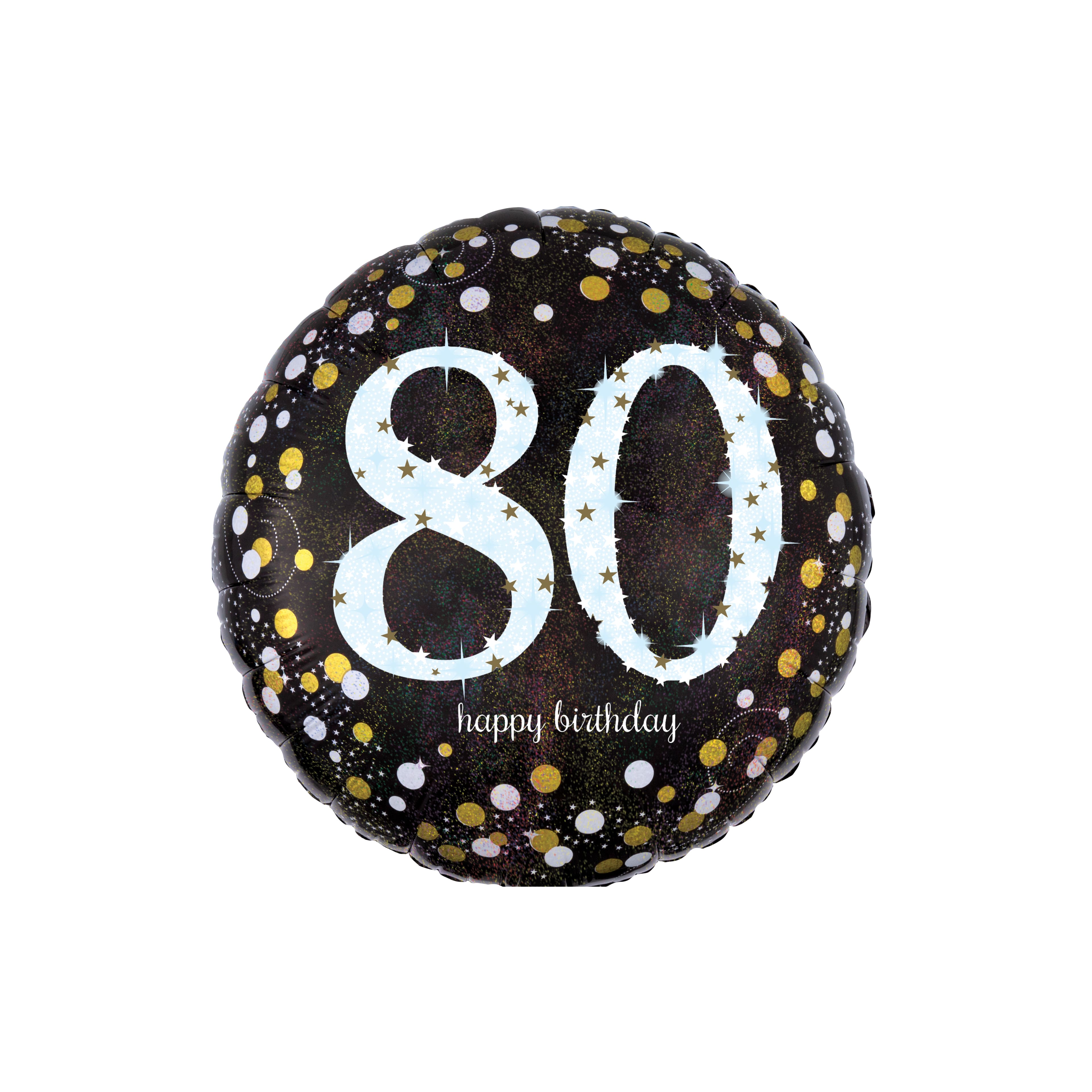 18" Sparkling 80 Birthday Foil Balloon