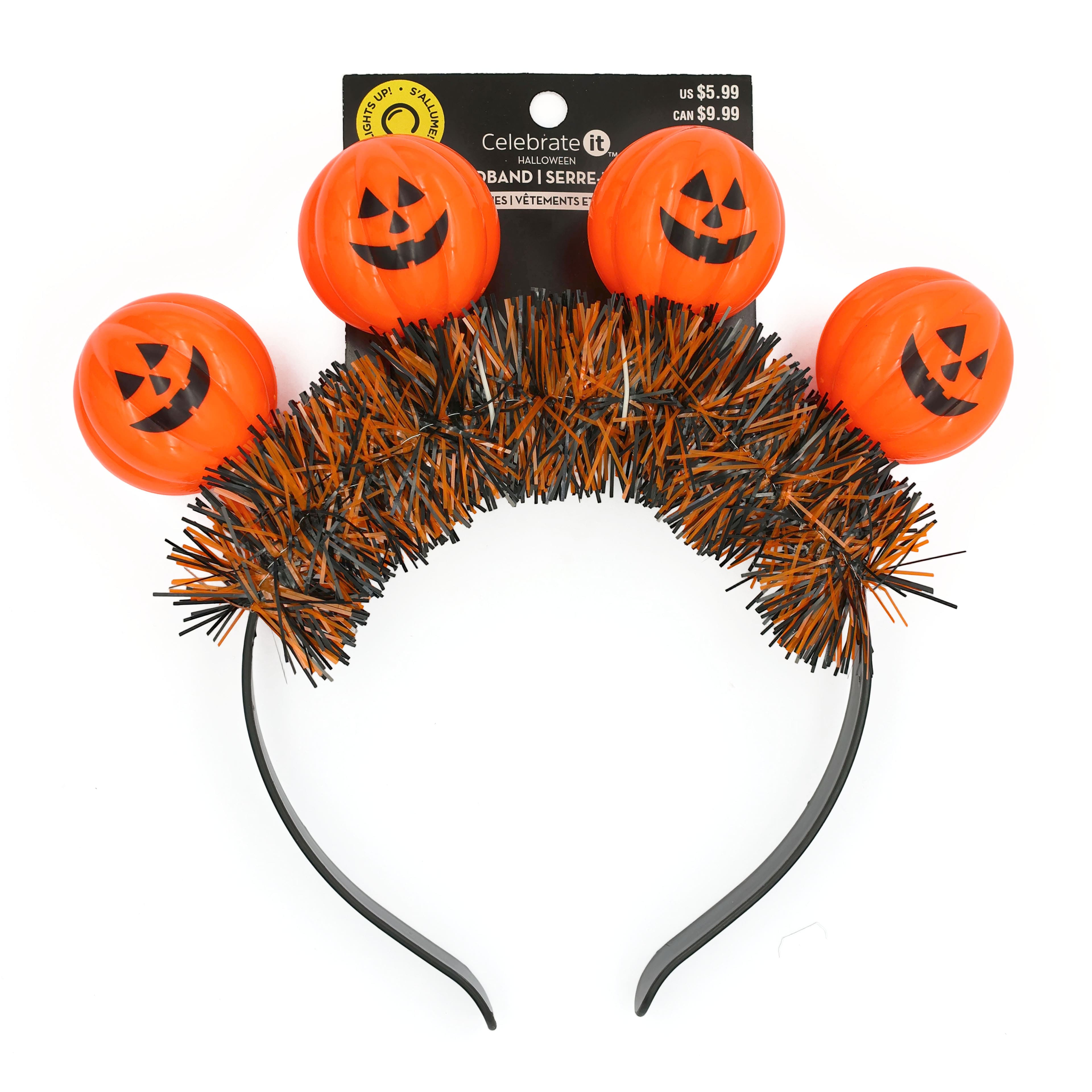 Jack-o&#x27;-Lantern Light Up Headband by Celebrate It&#x2122;