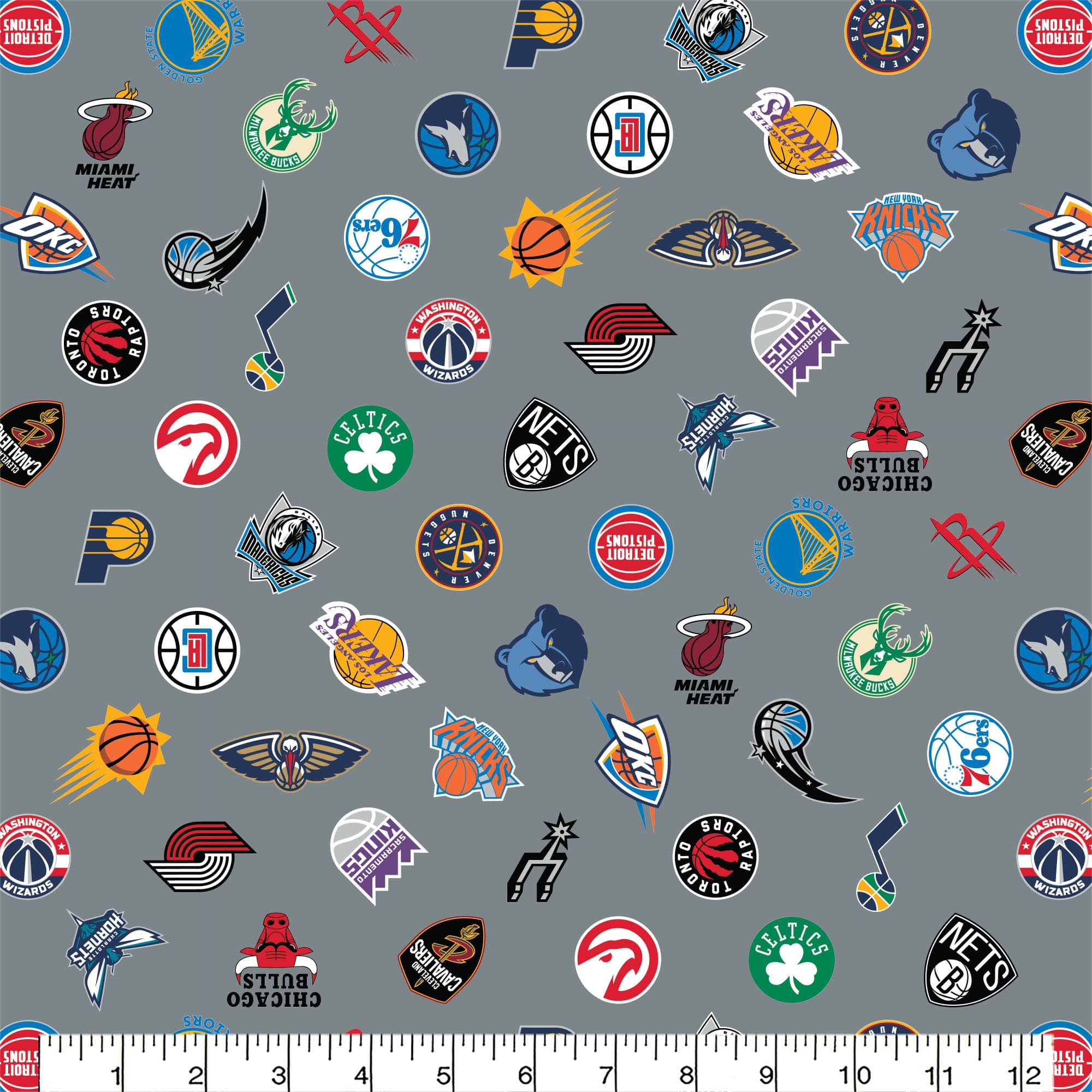 NBA Collection - All Team Logo - Multi - Cotton – Camelot Fabrics®